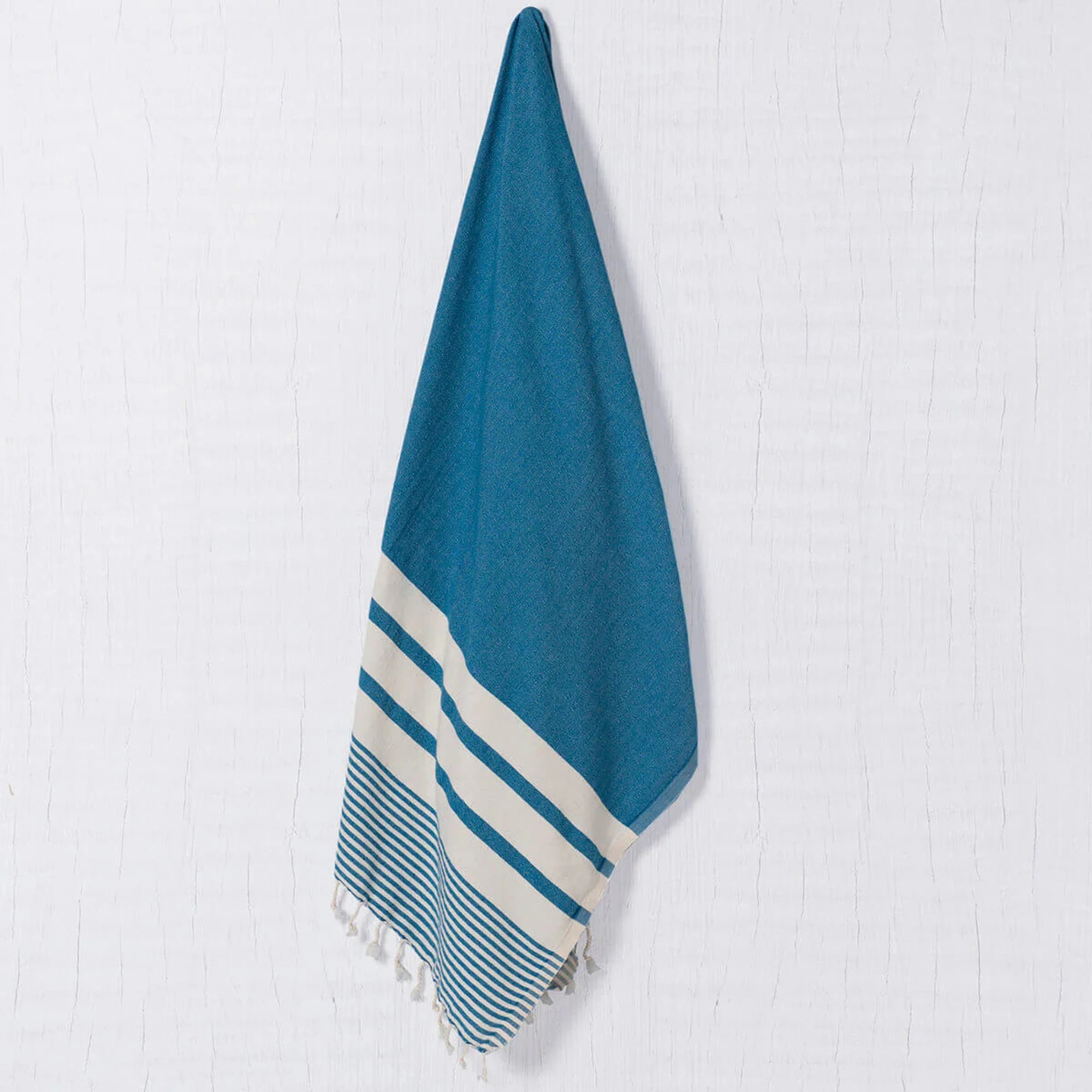 Hamam & Beach Towel 39 x 70 inches Bamcot Model - Petrol Blue