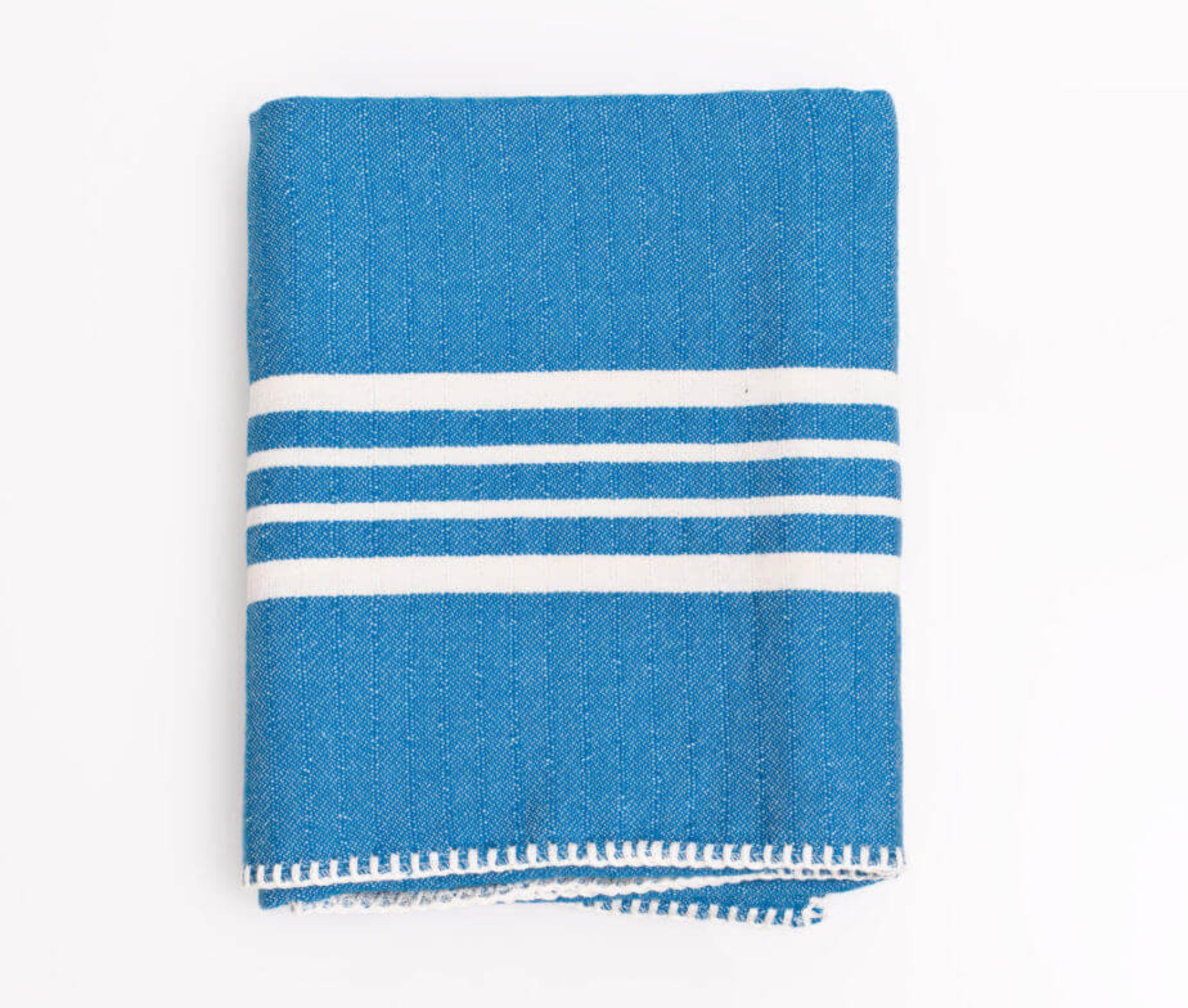 Haman & Beach Towel 39x70 Stitched Corners - Petrol Blue
