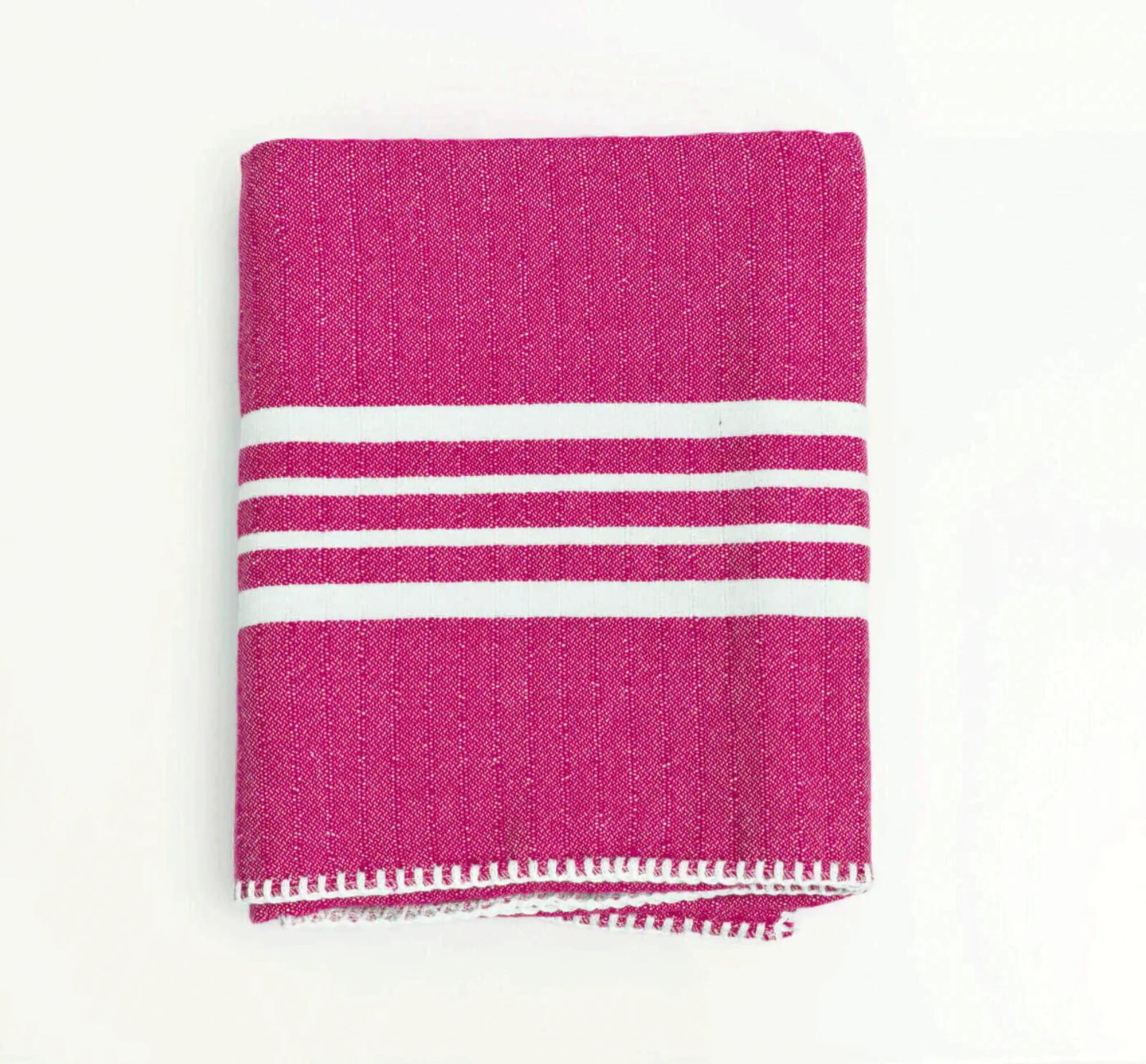 Haman & Beach Towel 39x70 Stitched Corners - Fushia