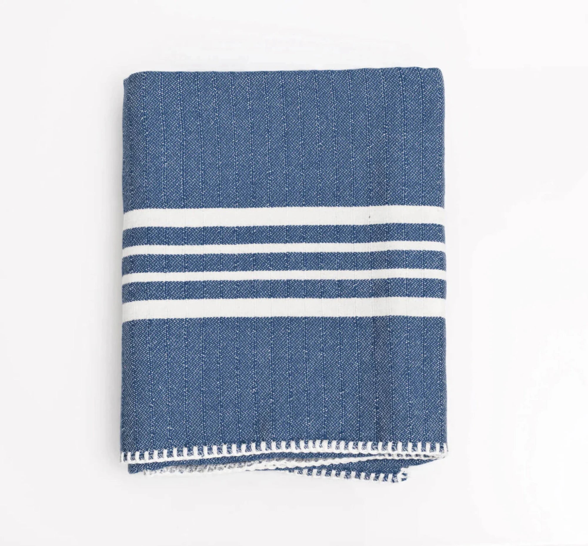 Haman & Beach Towel 39x70 Stitched Corners - Navy