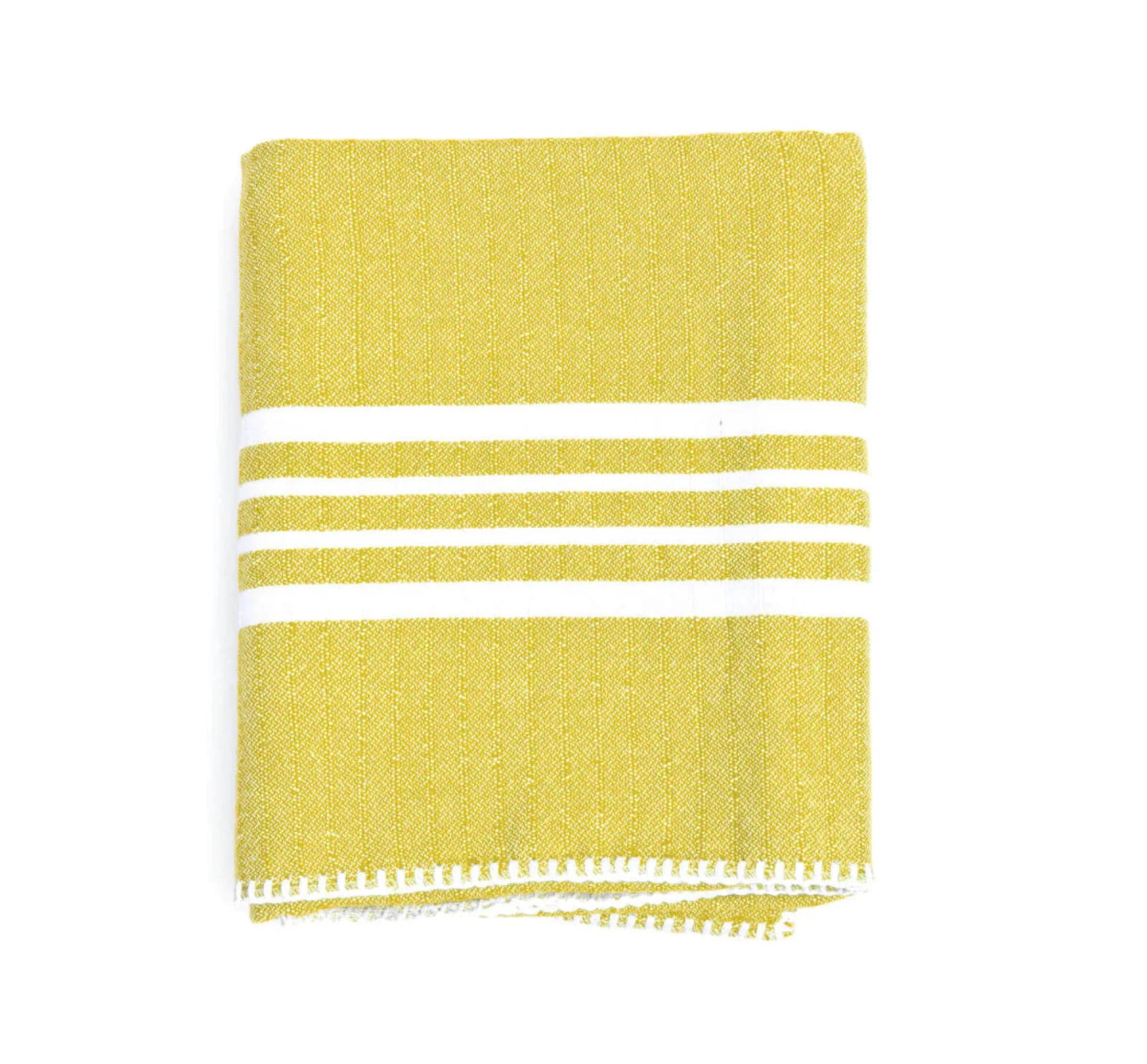 Haman & Beach Towel 39x70 Stitched Corners - Yellow
