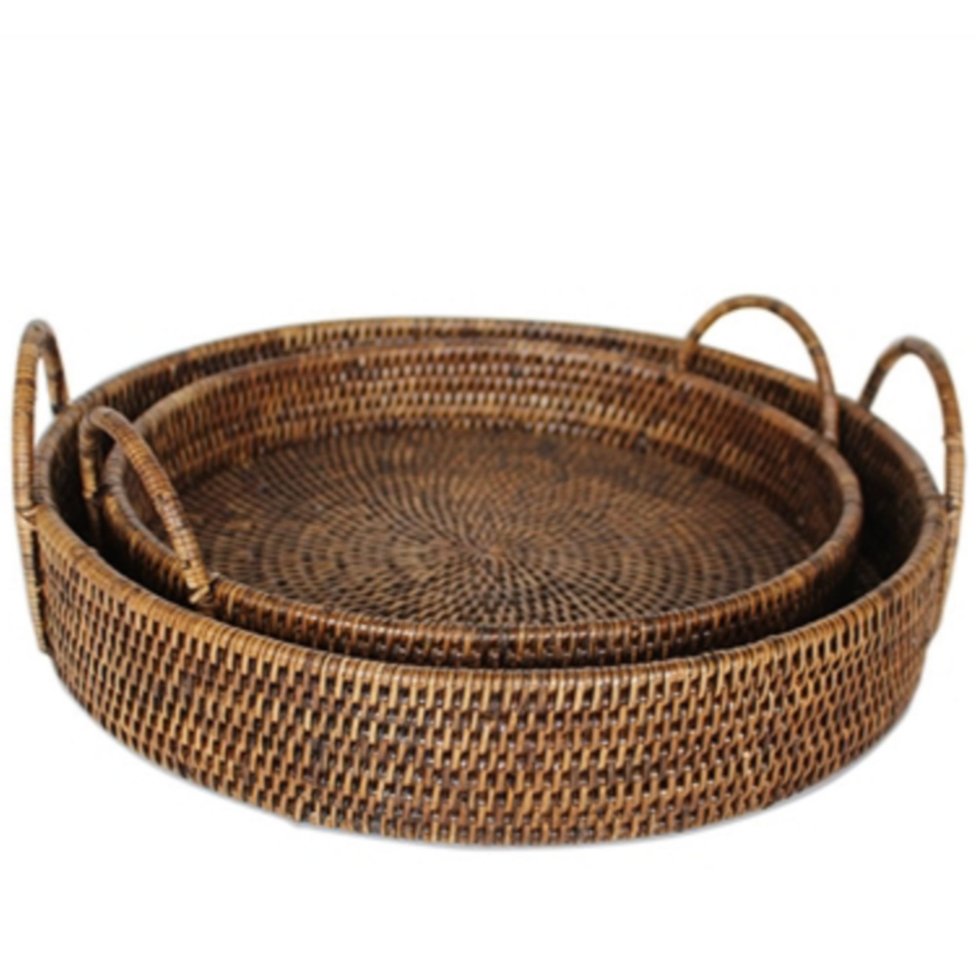 Round Tray with Loop Handles