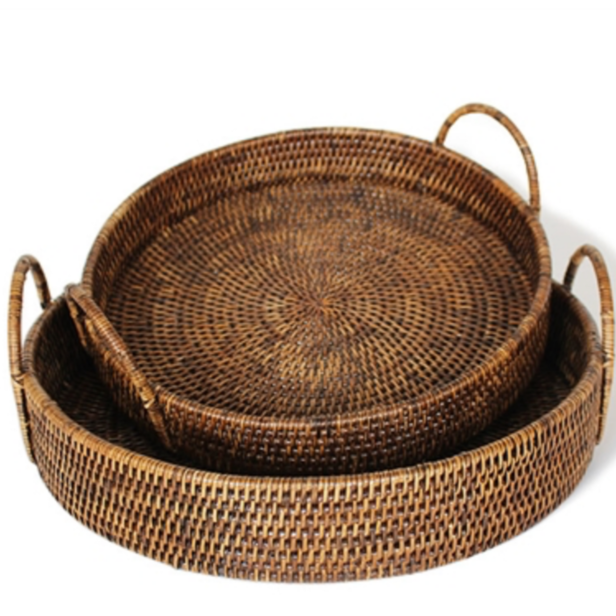 Round Tray with Loop Handles