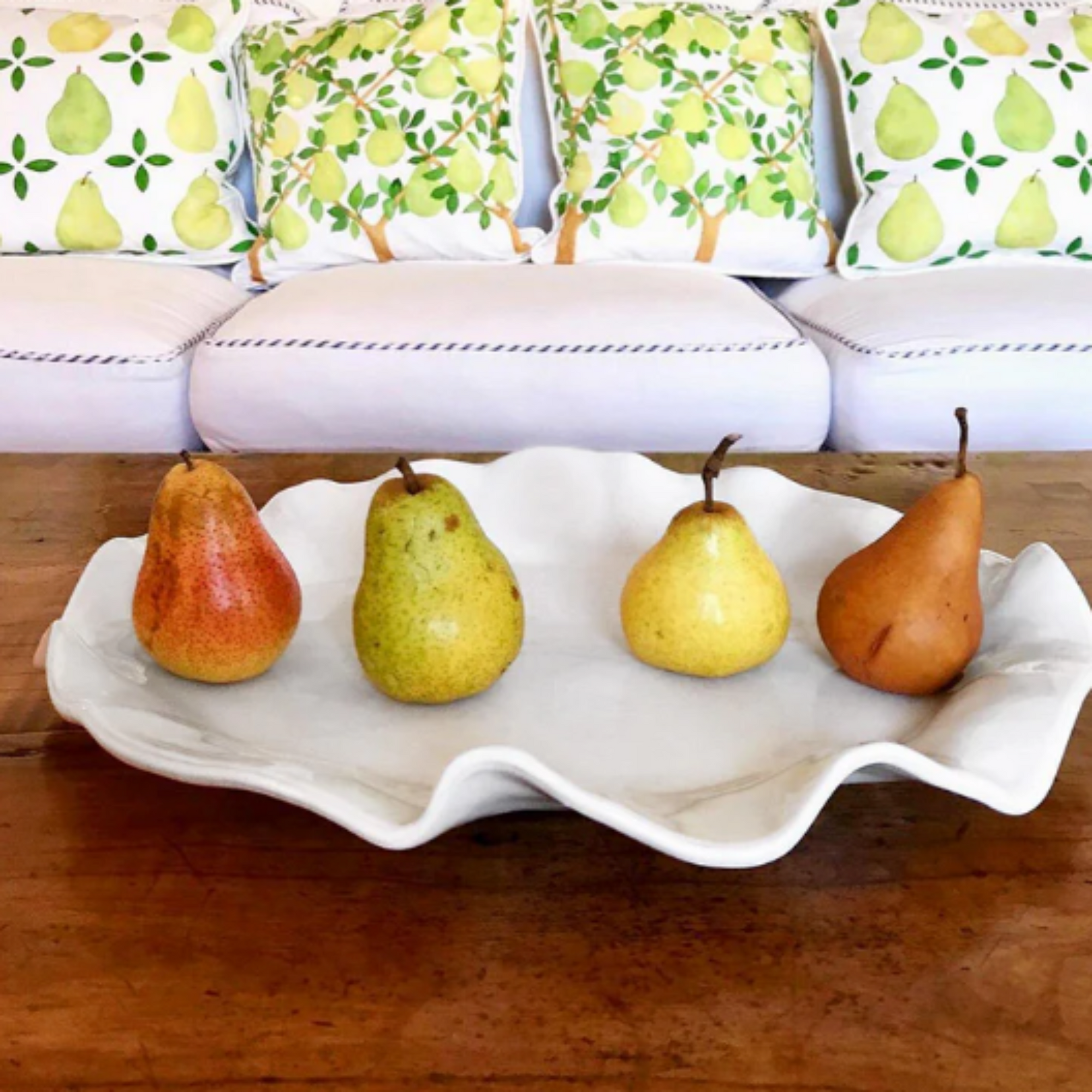 VIda Havana Oval Platter, White