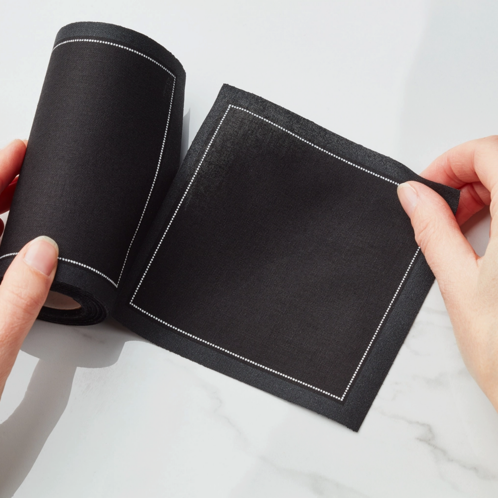 Black Cotton Cocktail Napkins 50 Units