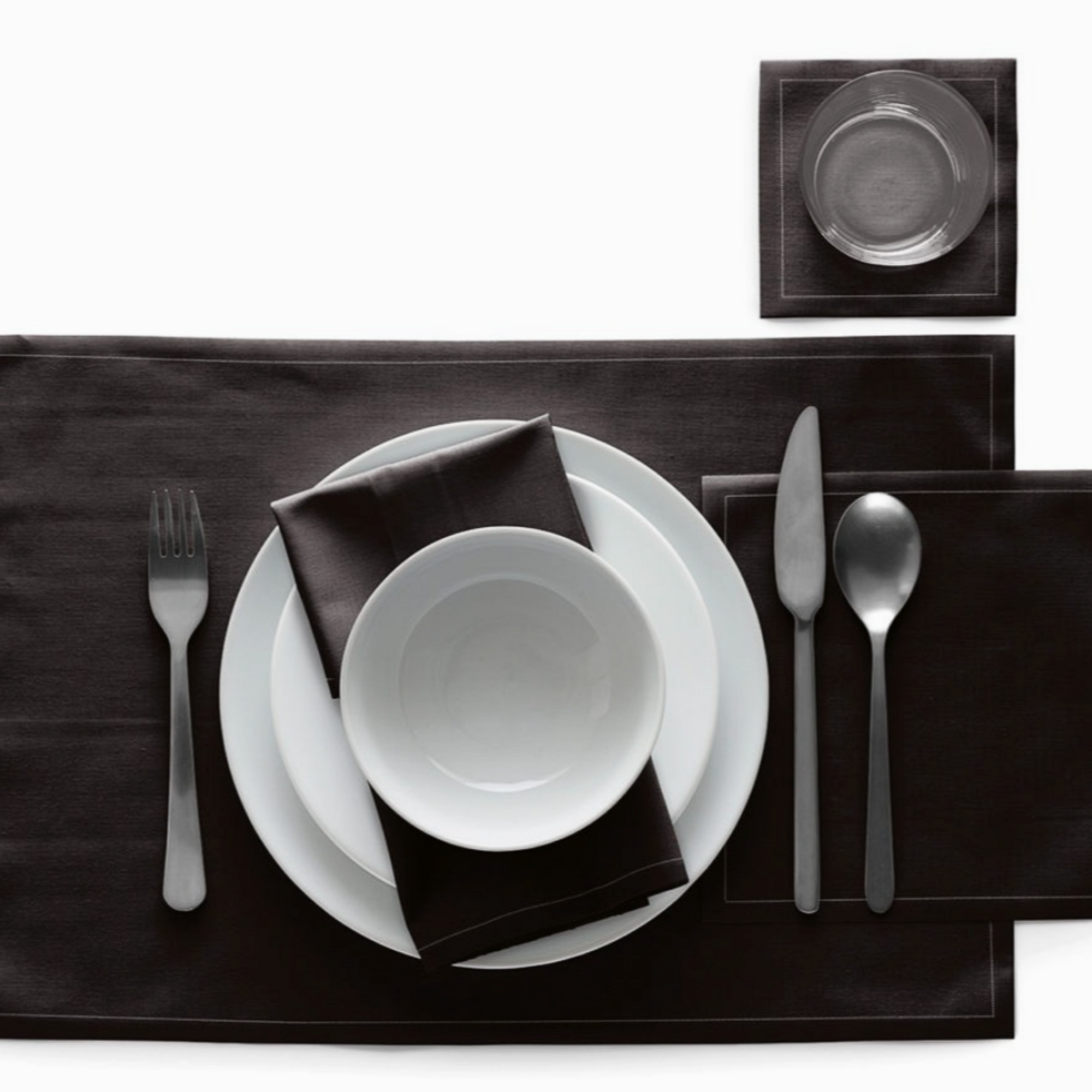 Black Cotton Cocktail Napkins 50 Units