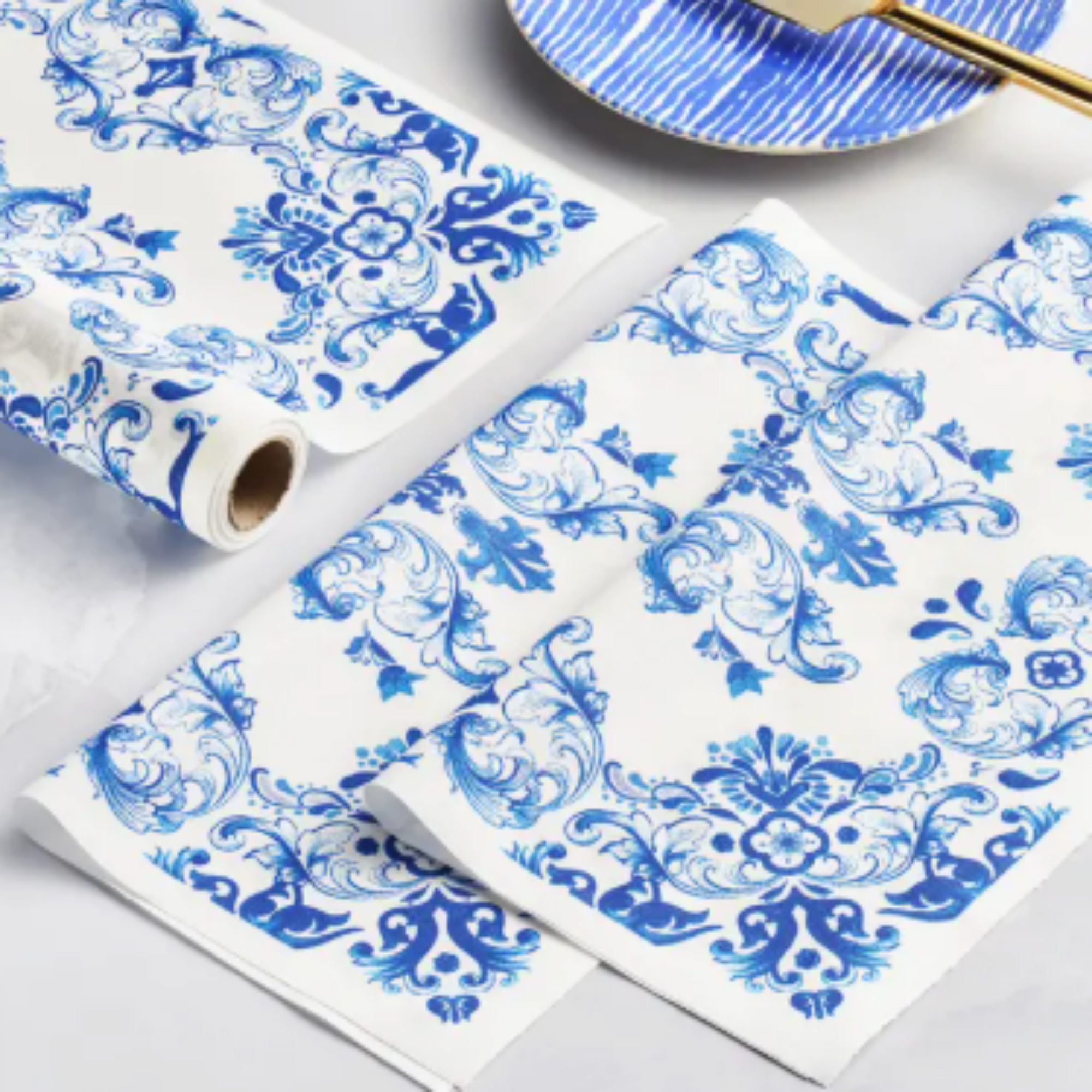 Ceci X MY DRAP Mediterranean Tile Cotton Cocktail Napkins