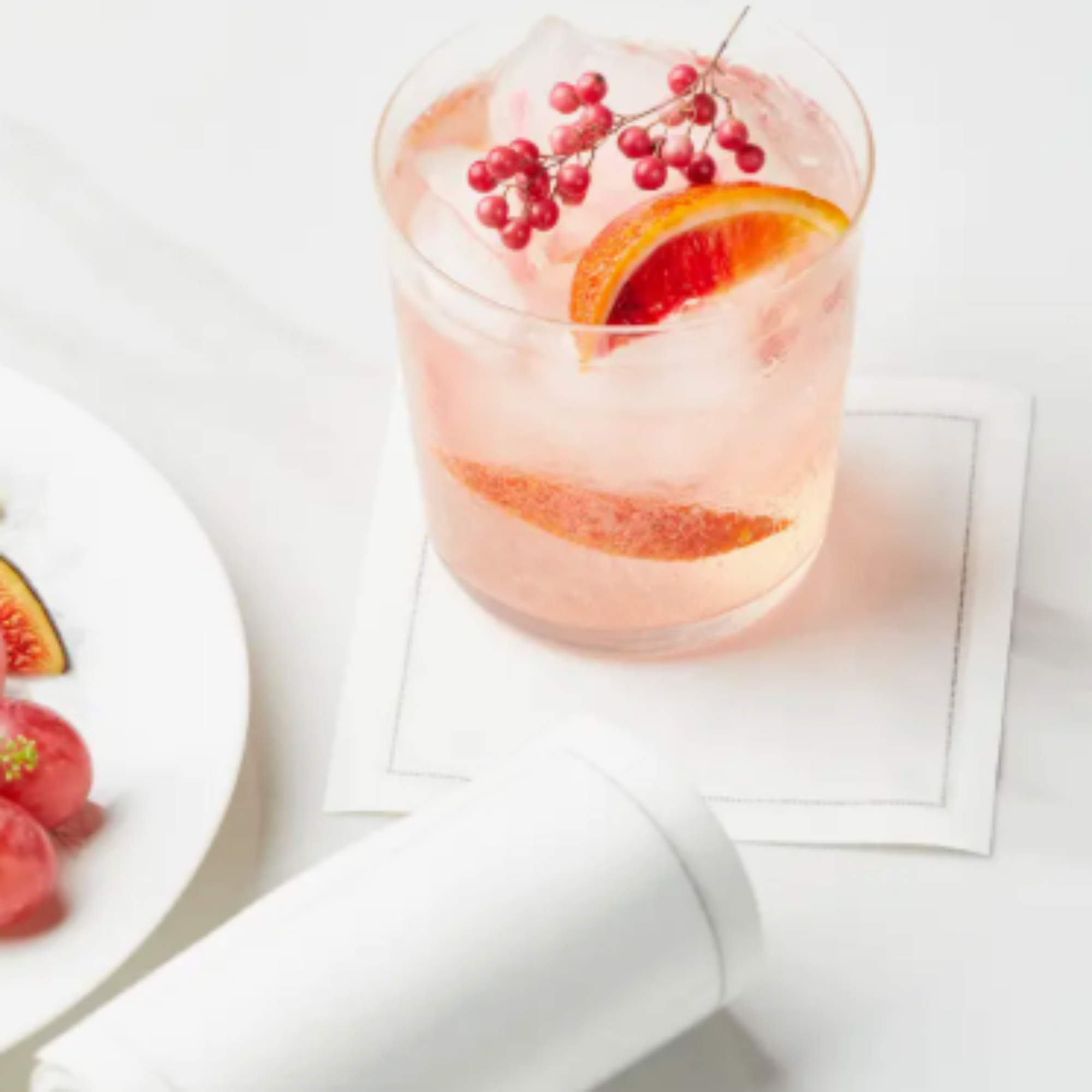 Cream Cotton Cocktail Napkins 50 Units