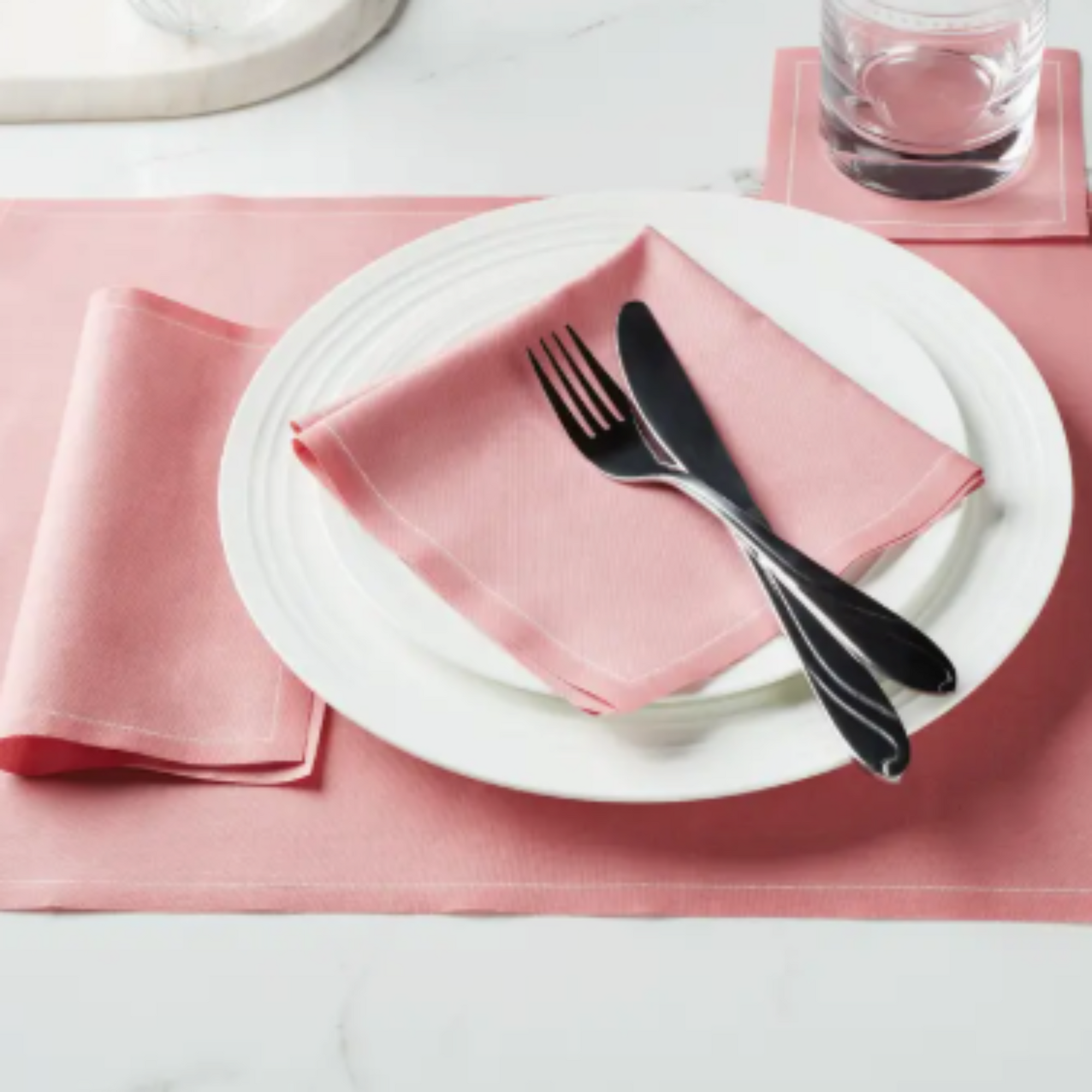 Dusty Pink Cotton Cocktail Napkins 50 Units