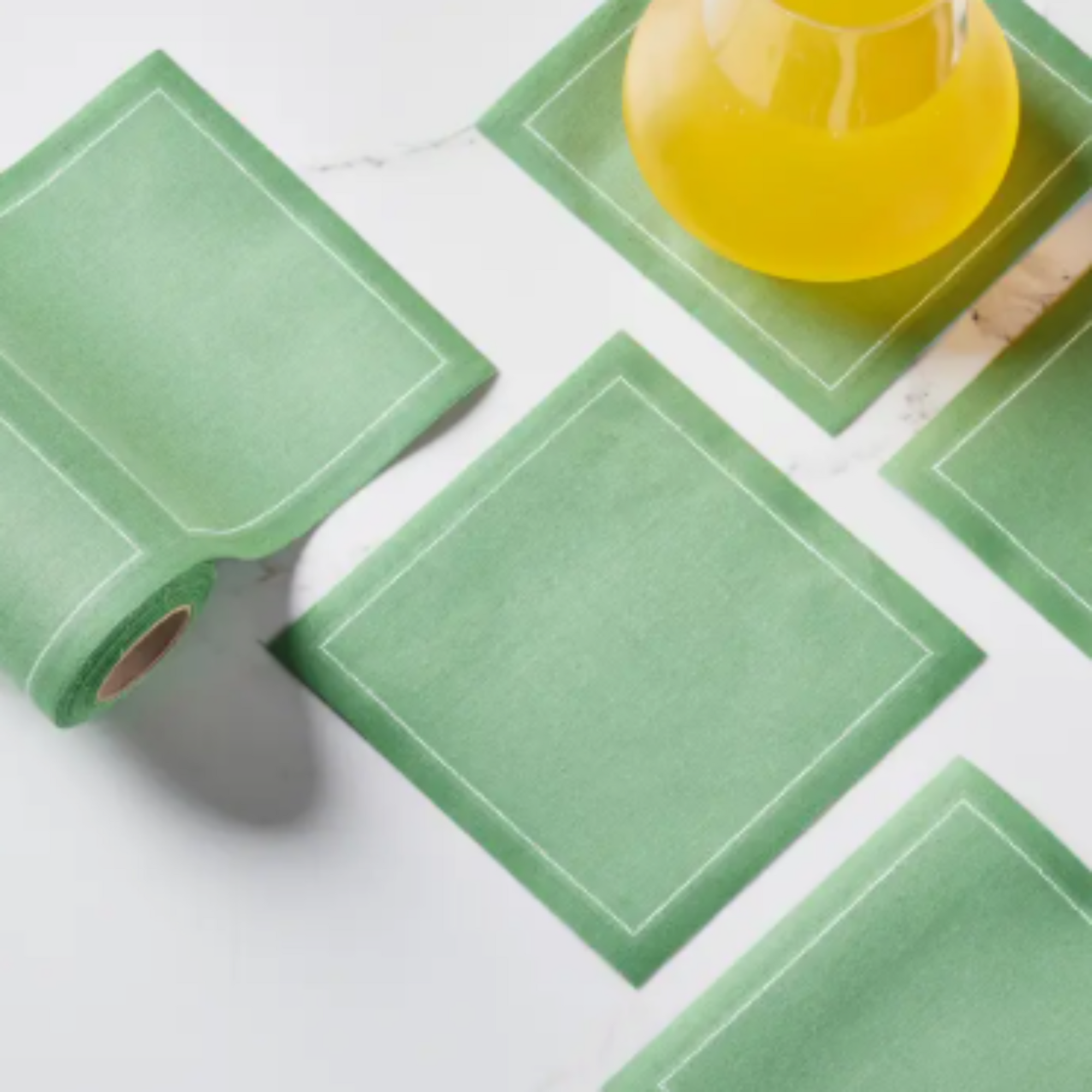 Eucalyptus Cotton Cocktail Napkins 50 Units