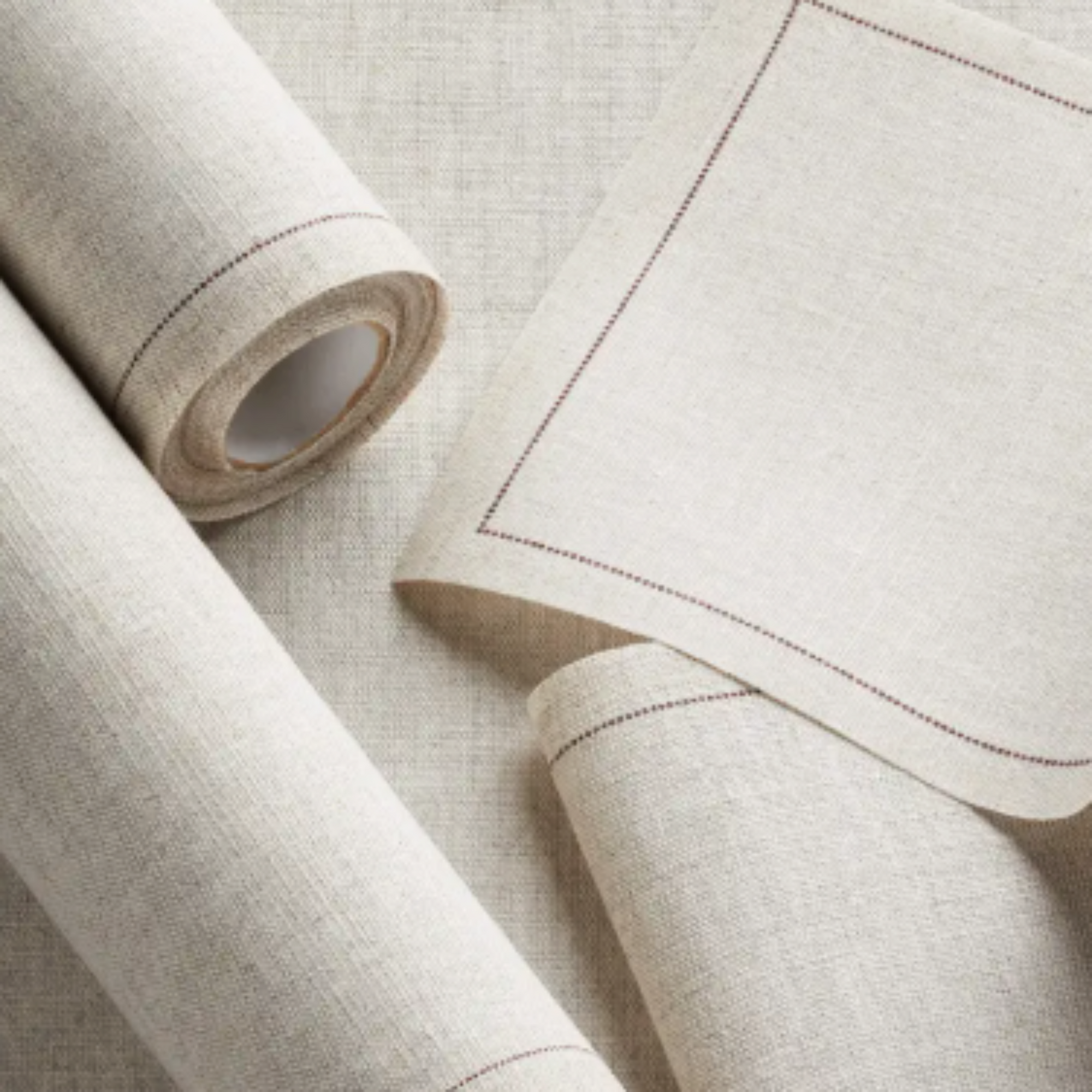 Natural Linen Cocktail Napkins 50 Units