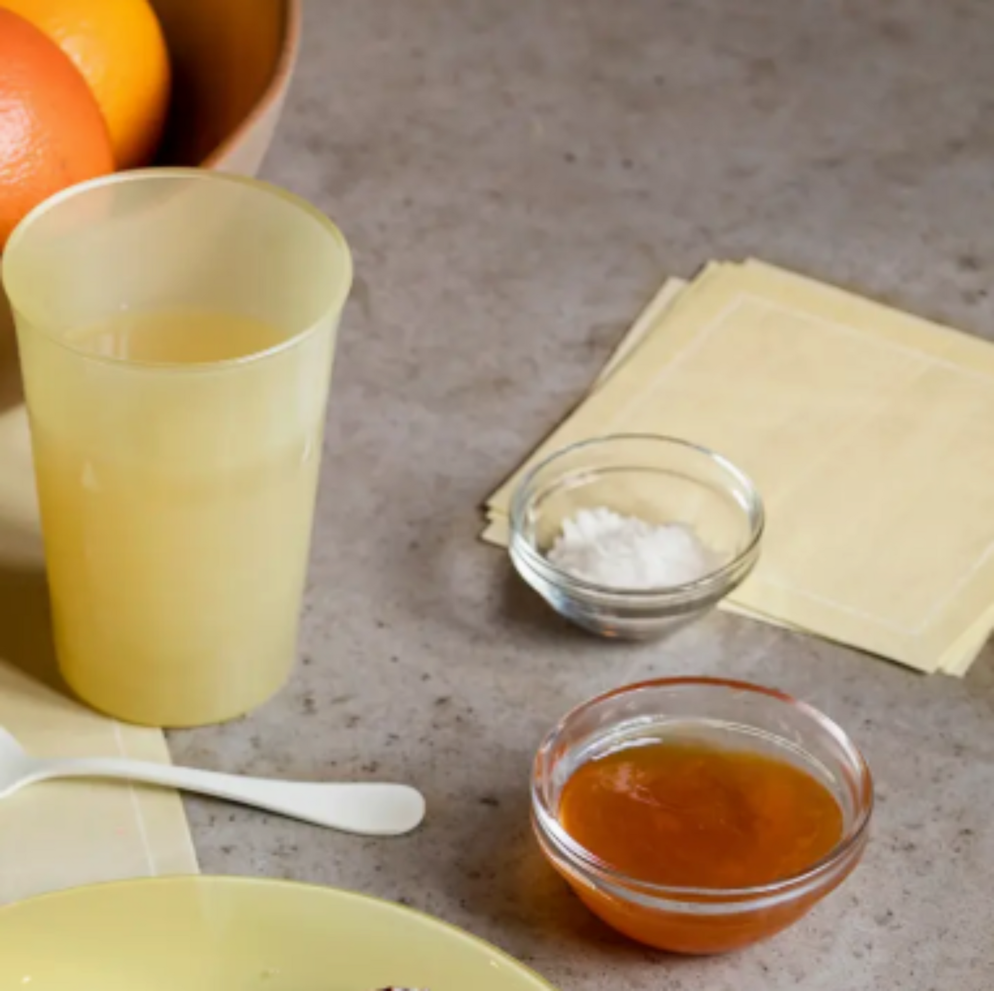 Pastel Yellow Cotton Cocktail Napkins 50 Units