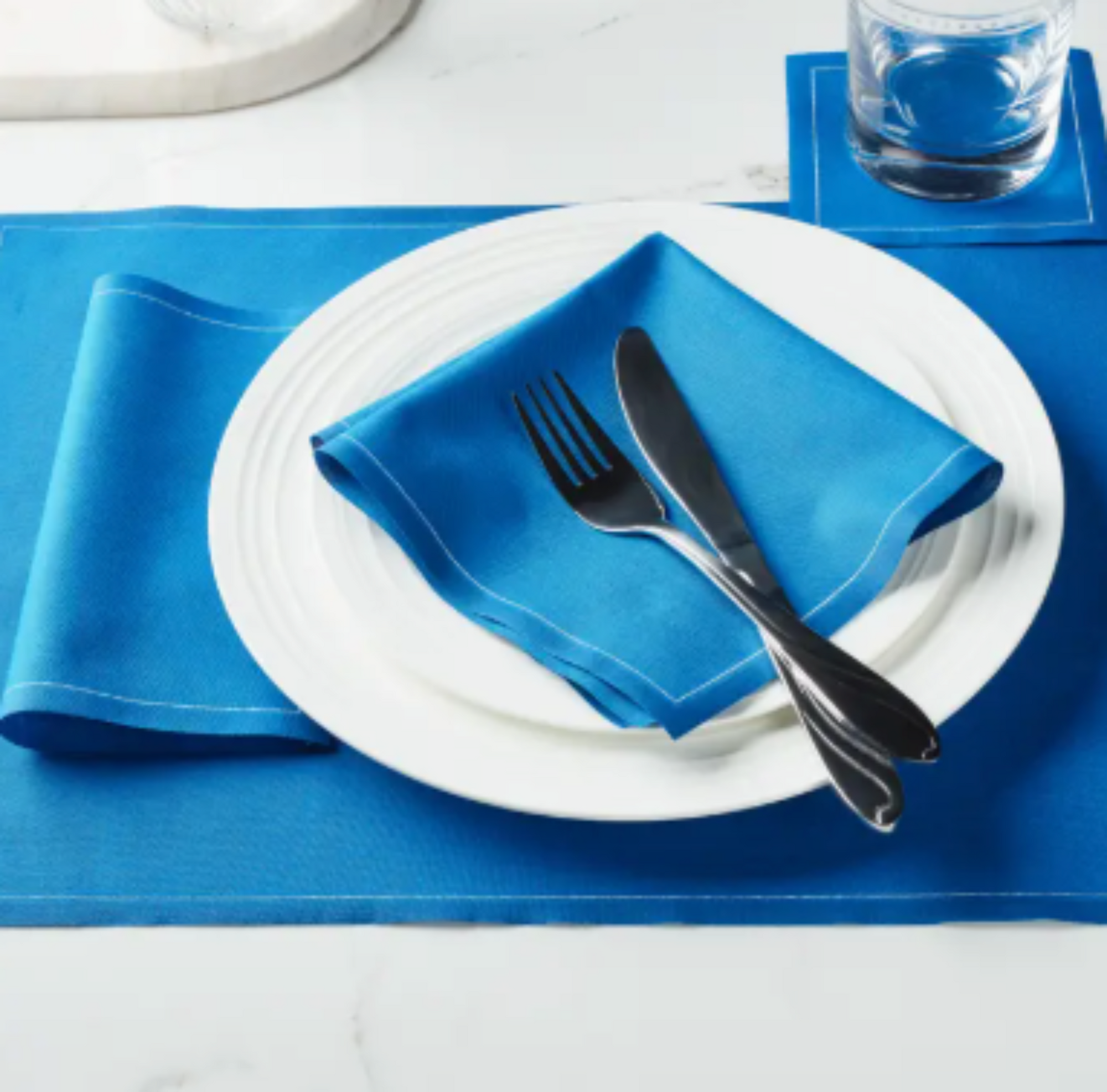 Royal Blue Cotton Cocktail Napkins 50 Units