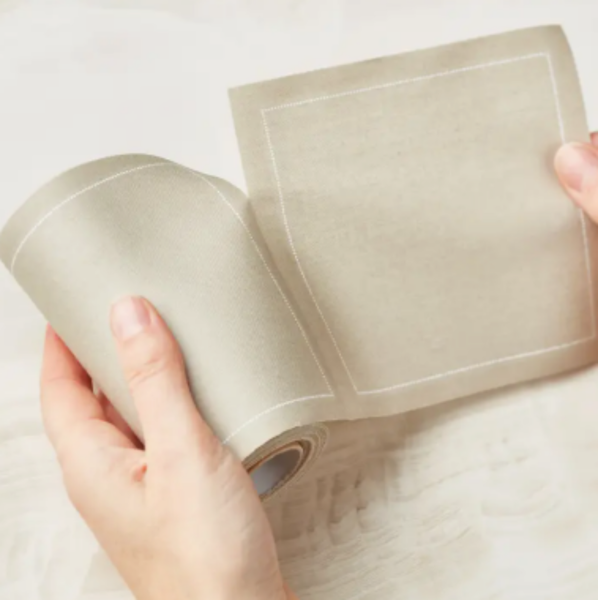 Sand Cotton Cocktail Napkins 50 Units