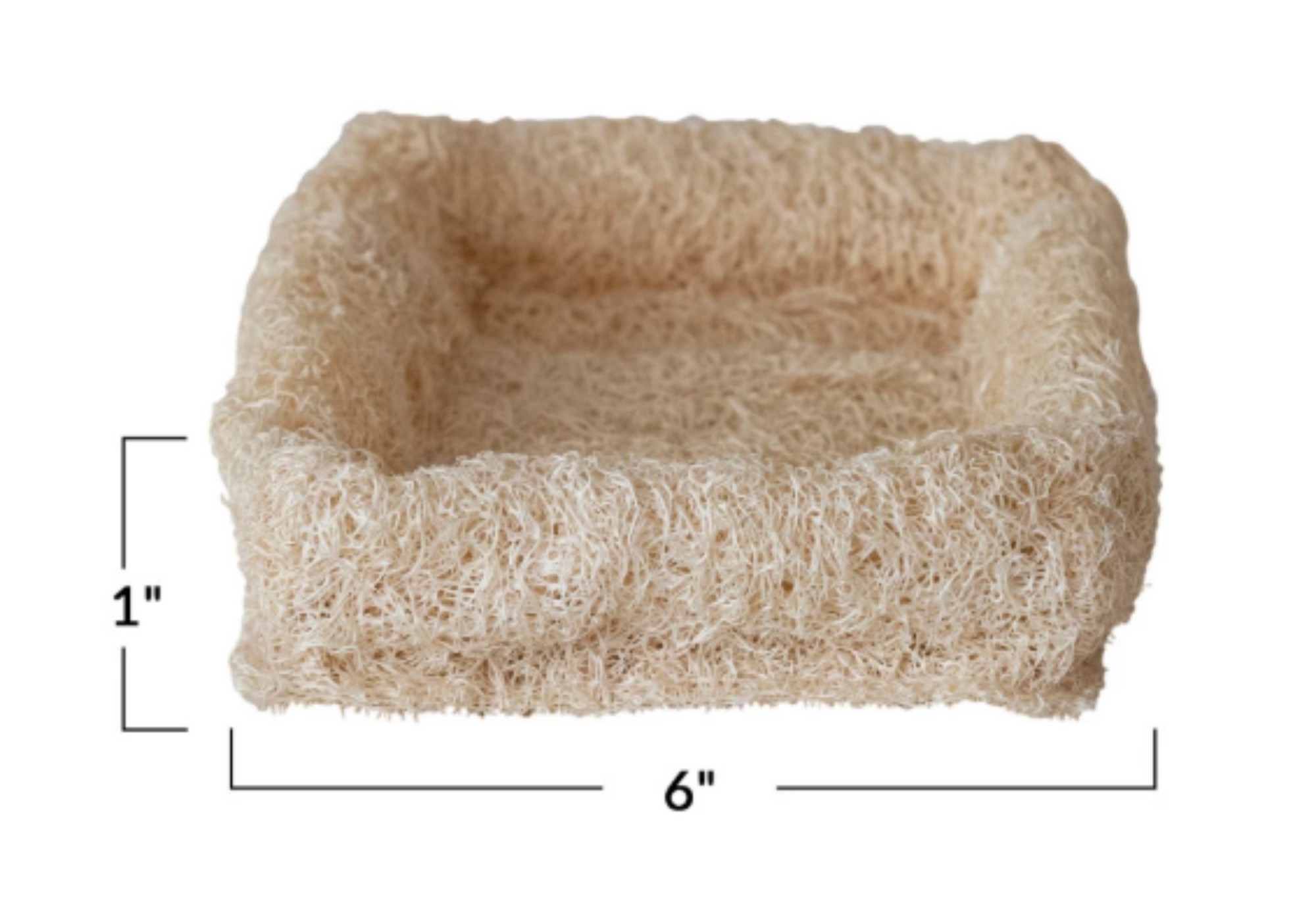 Loofah Container 6"L x 4" Wx 1"H