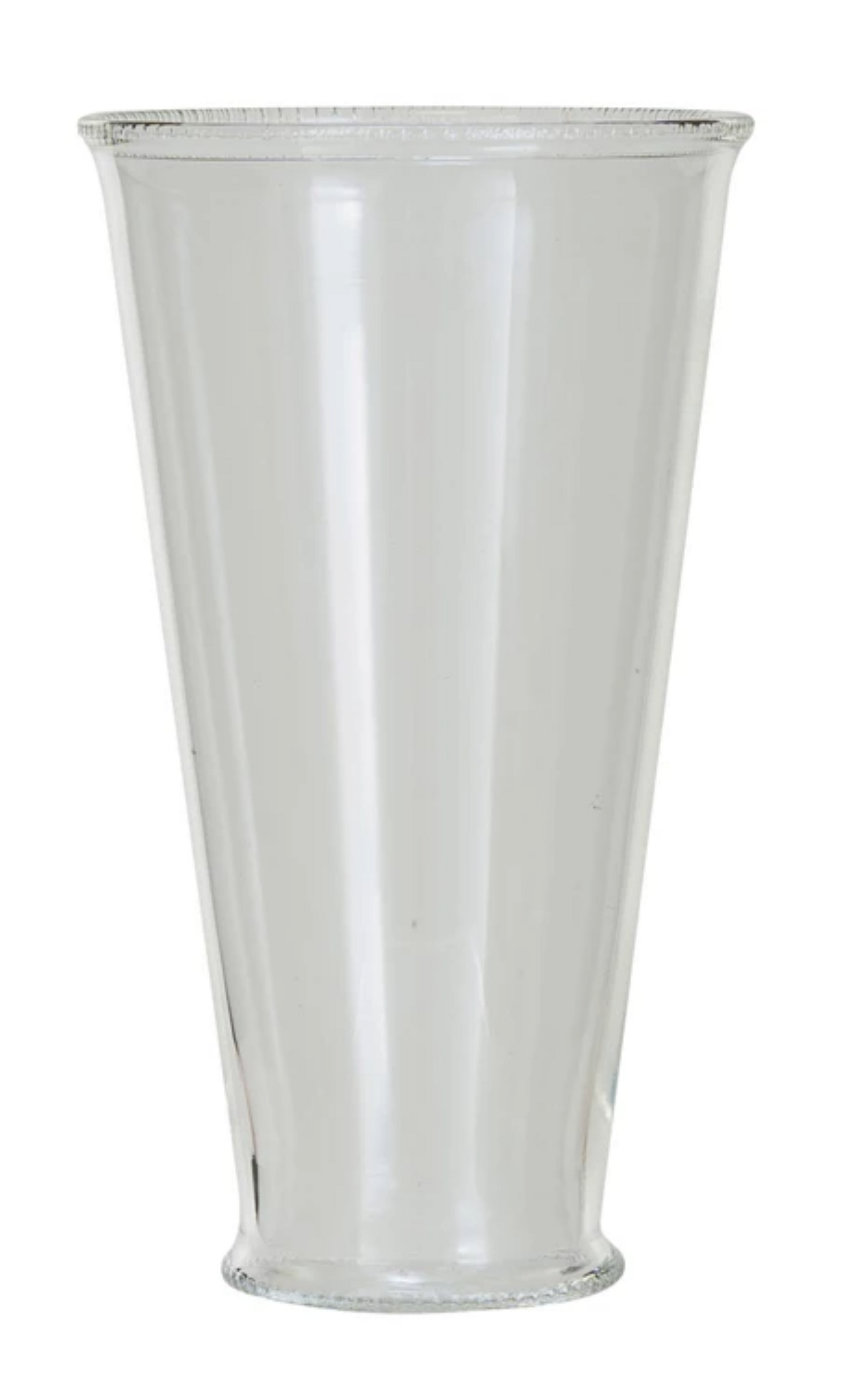 12 oz. Blown Drinking Glass w/ Etched Rim & Base