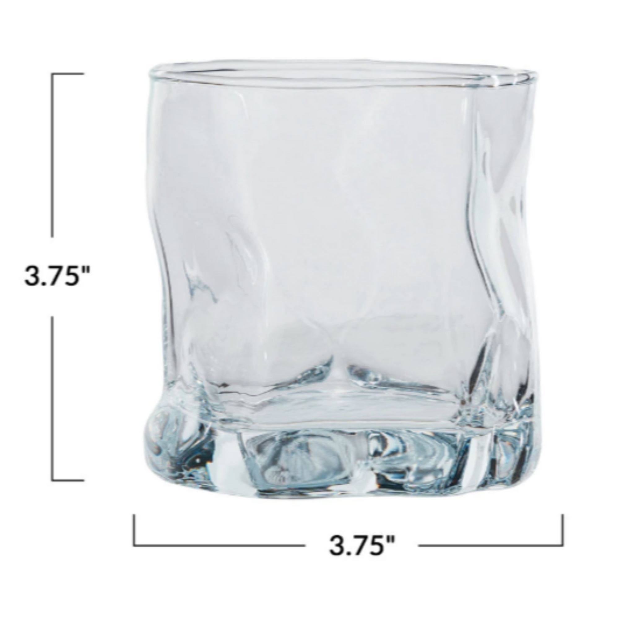 8 oz. Organic Shaped Lowball Drinking Glass