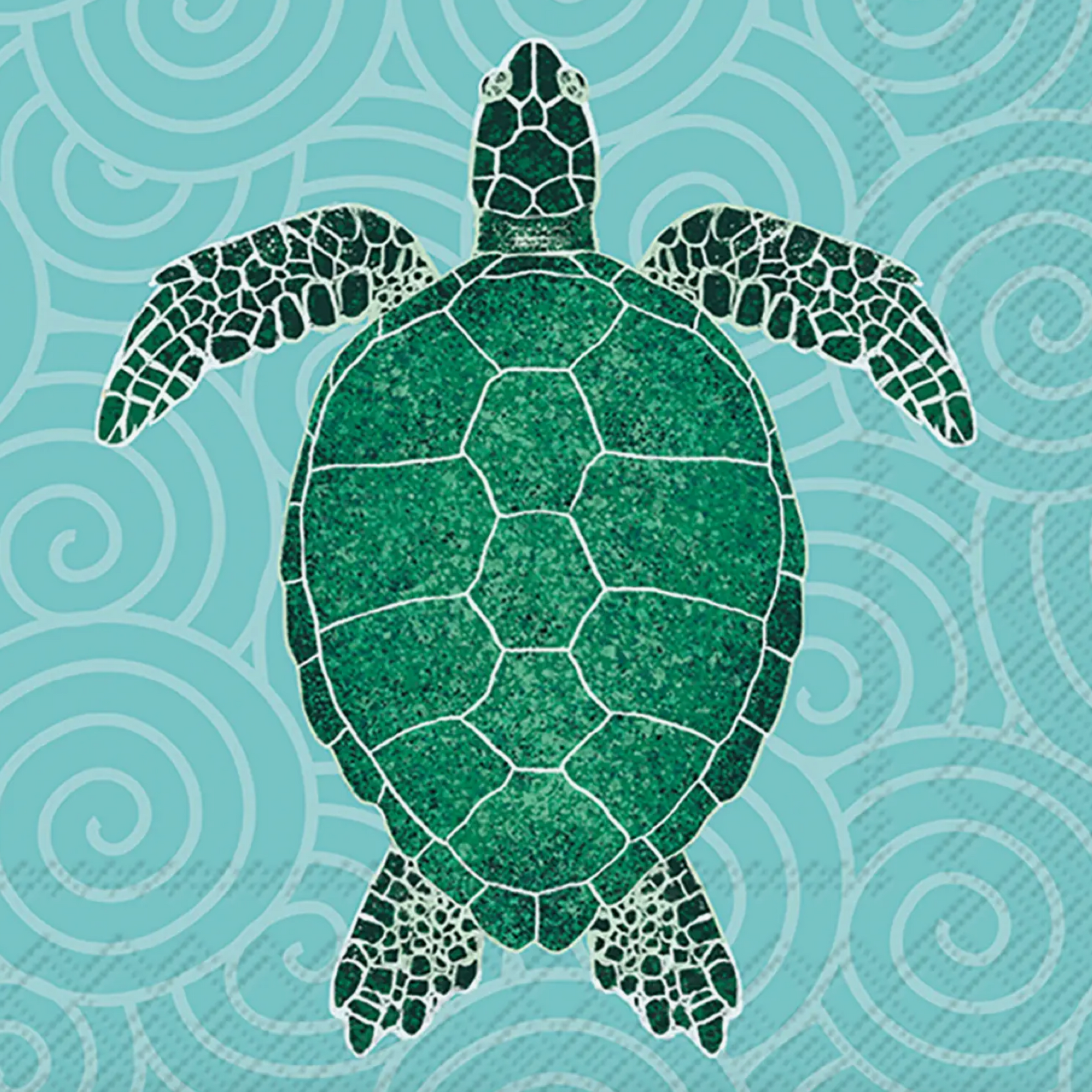 Paper Cocktail Napkins 20 Pack Sea Turtle
