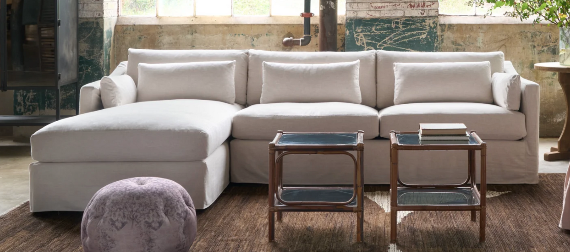 Rebecca Deluxe Two Piece Sectional Sofa from Cisco Home