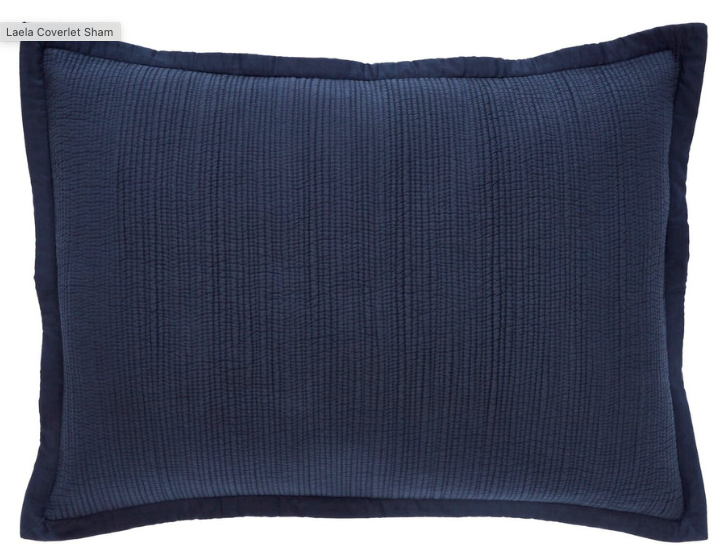 Laela Coverlet Sham Navy