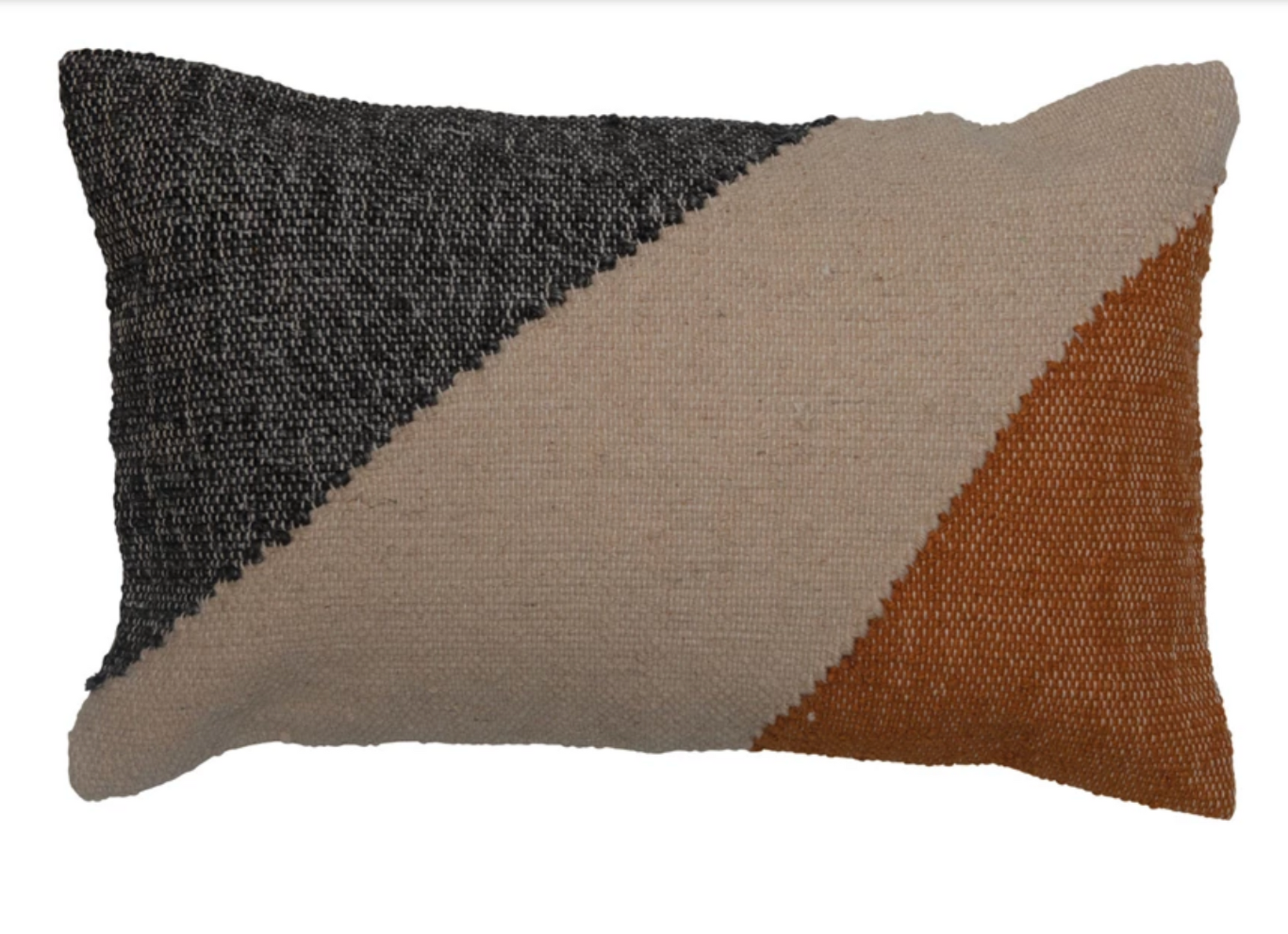 Woven Cotton Blend Kilim Lumbar Pillow