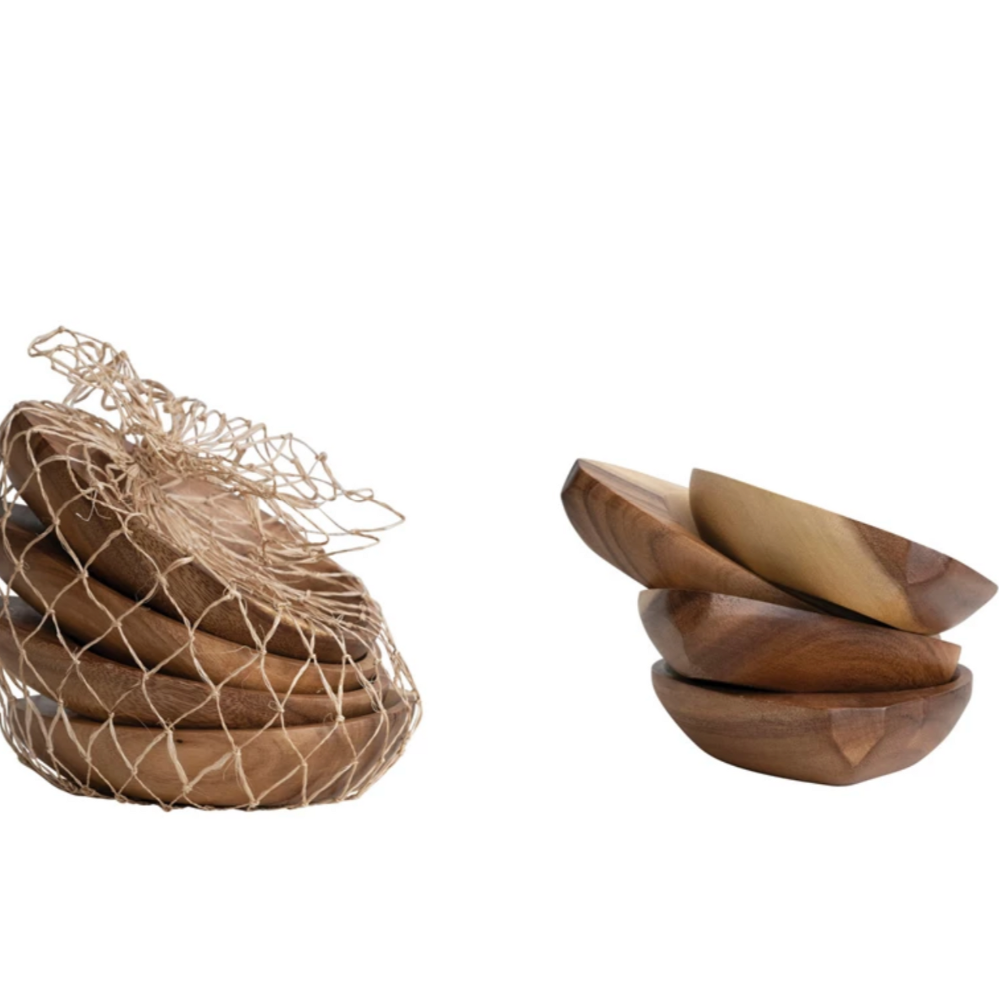 Acacia Natural Wood Bowls