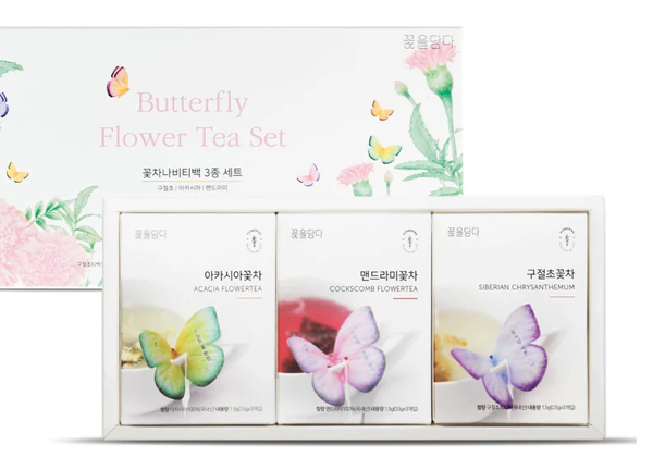 Butterfly Flower Tea bag 3 kinds Gift Set-Pink