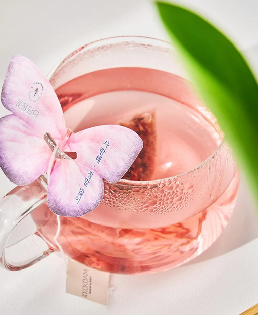 Butterfly Flower Tea bag 3 kinds Gift Set-Pink
