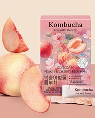 Kombucha Tea Peach & Cherry Blossom Powder Box