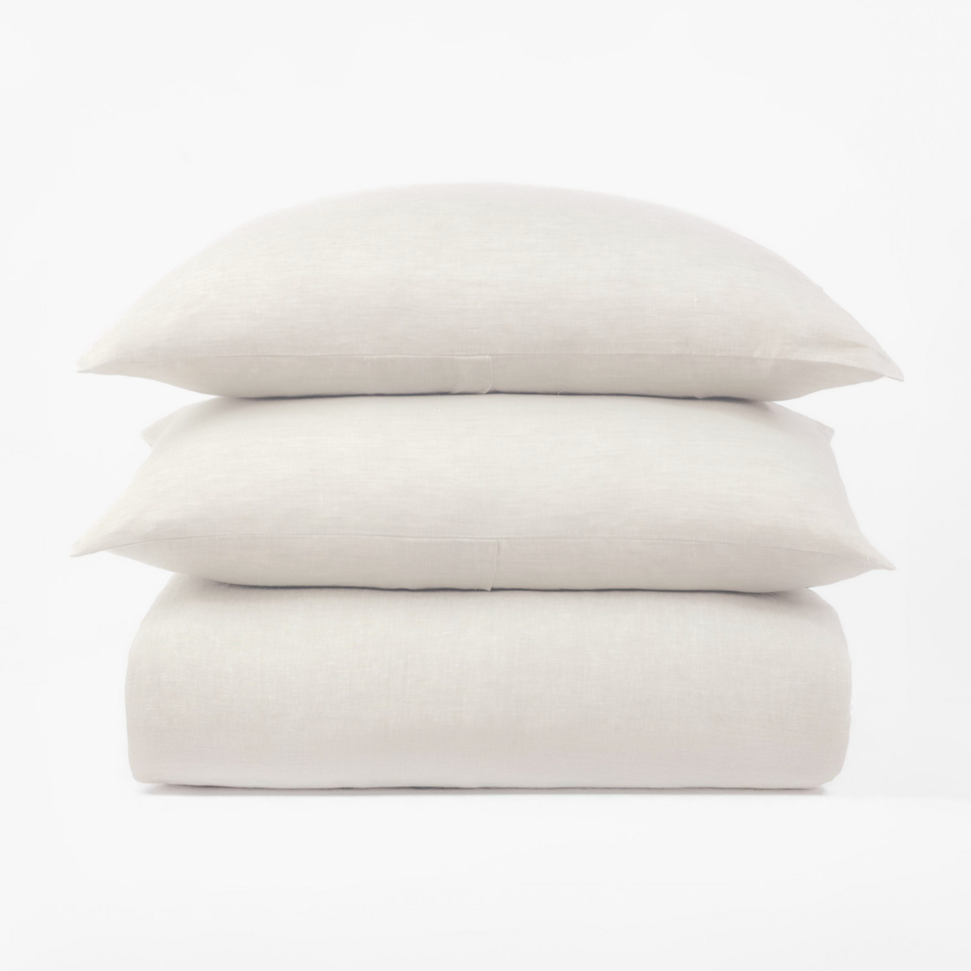 DAMARA LINEN DUVET COVER, IVORY