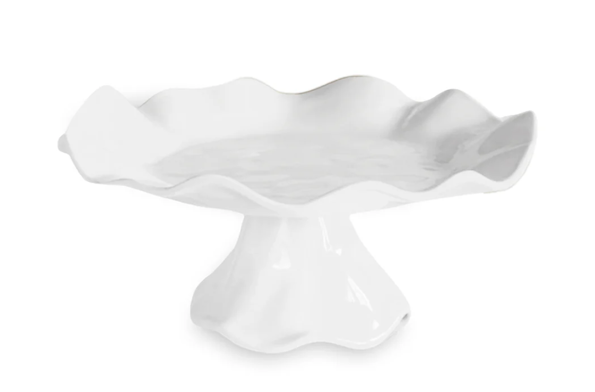VIDA Havana Small Pedestal Cake Plate, White