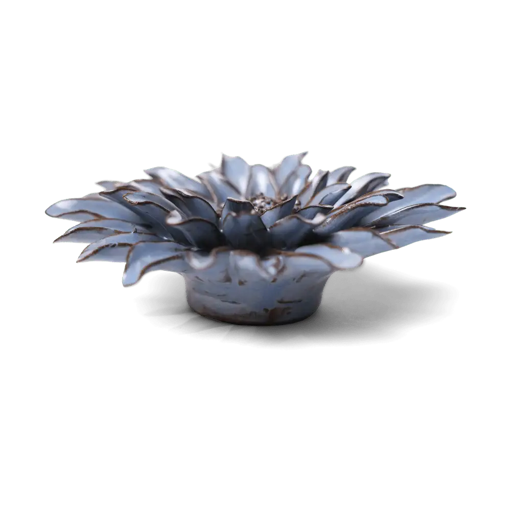 Blue Grey Gerbera Daisy Table Decoration Boho Design