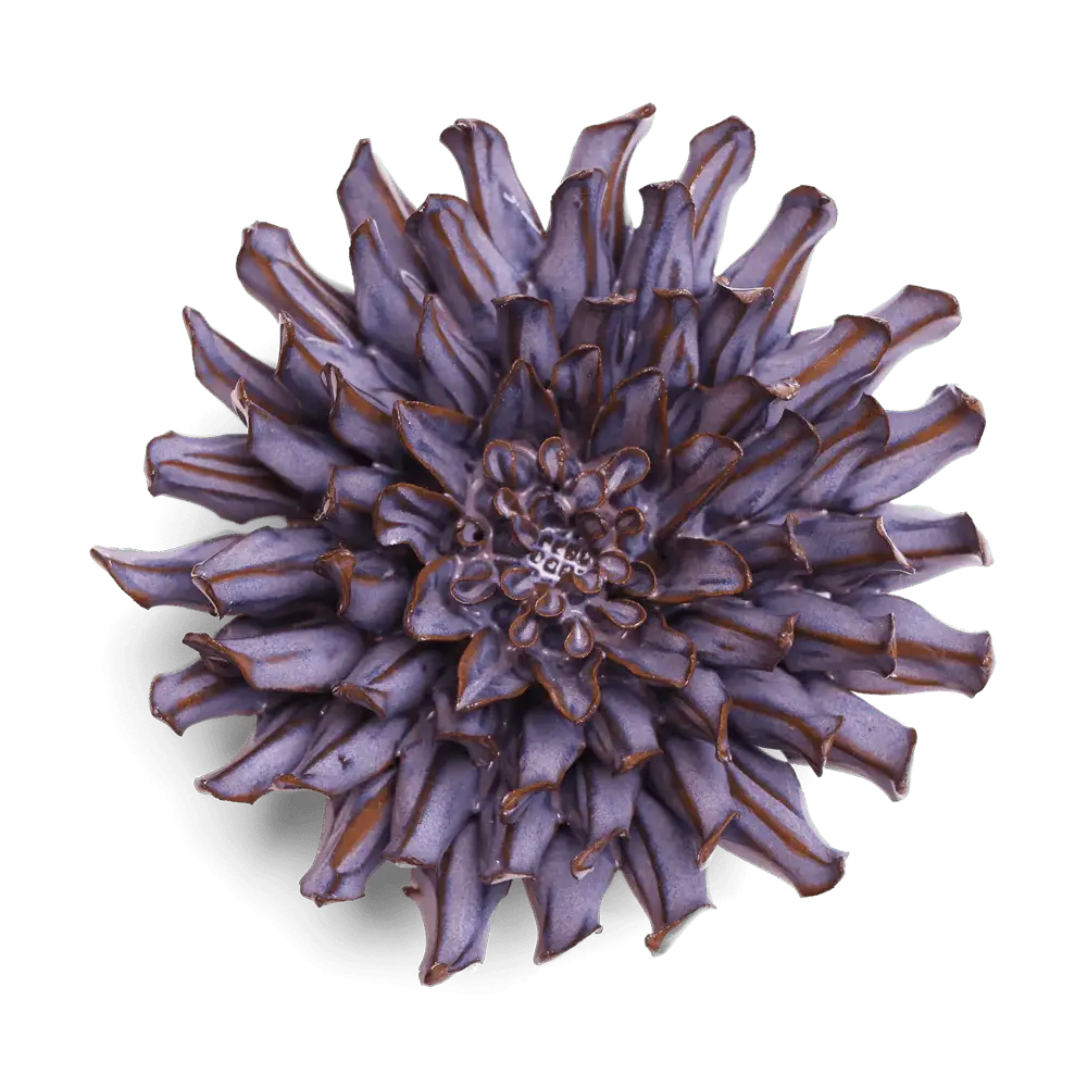 Living Walls - Ceramic Flower Tabletop Green Art Violet Mum
