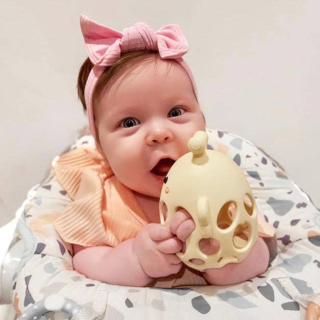 Garden Party Collection - Honey Bee Teether: Petunia Pink
