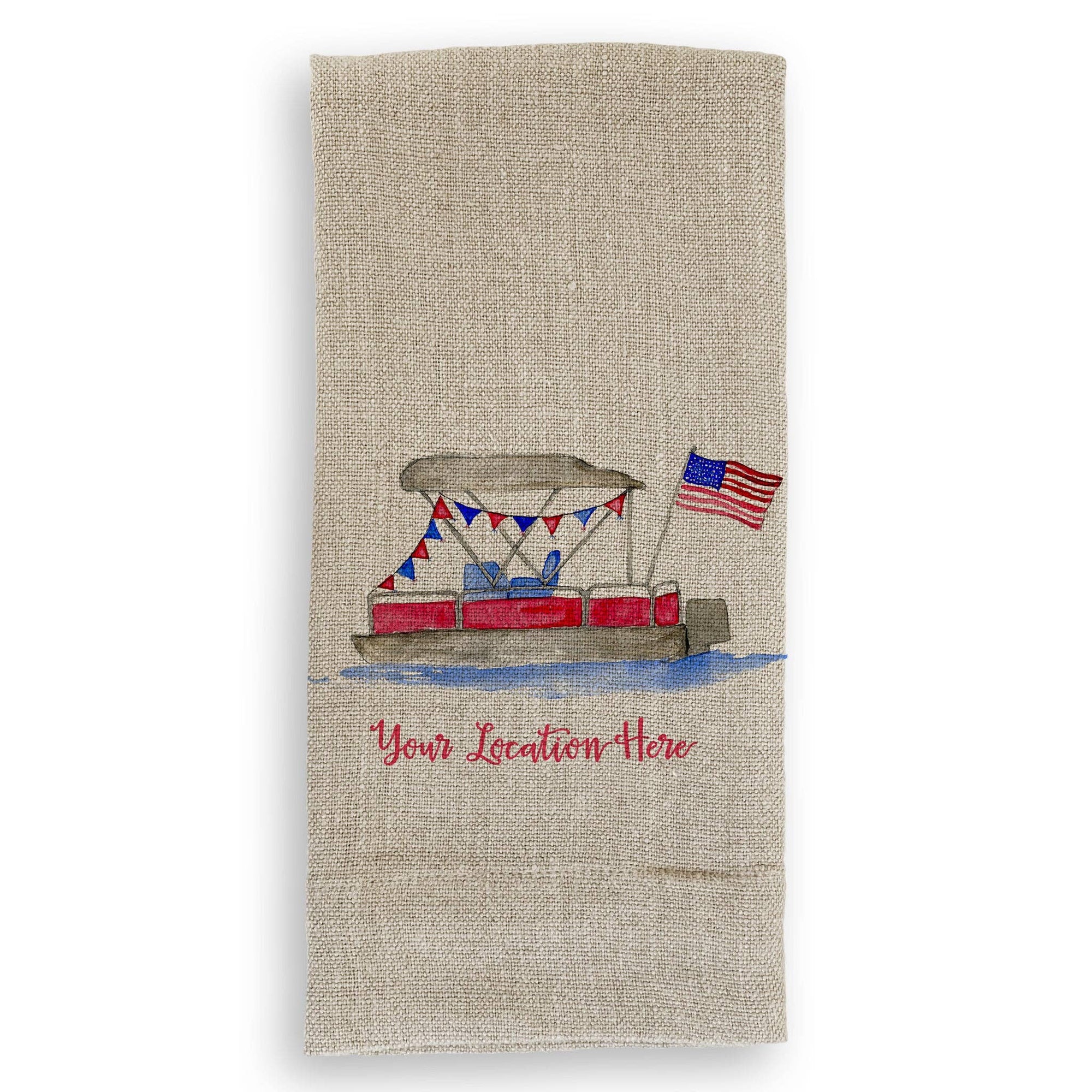 Pontoon Boat with Location: Dishtowel / -