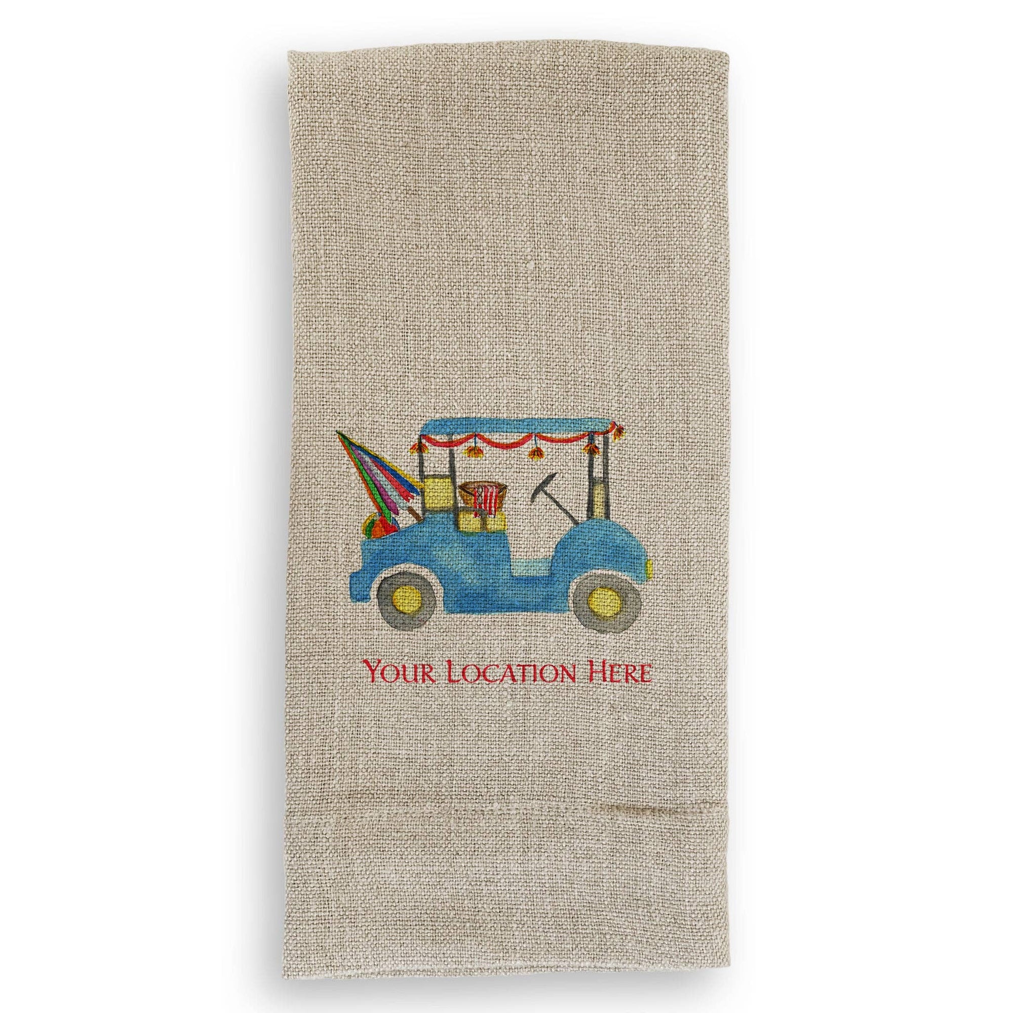 Beach Golf Cart with Location: Dishtowel / -
