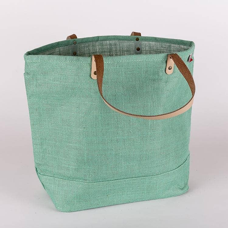 Big Jute Colored Tote Bags: Blue