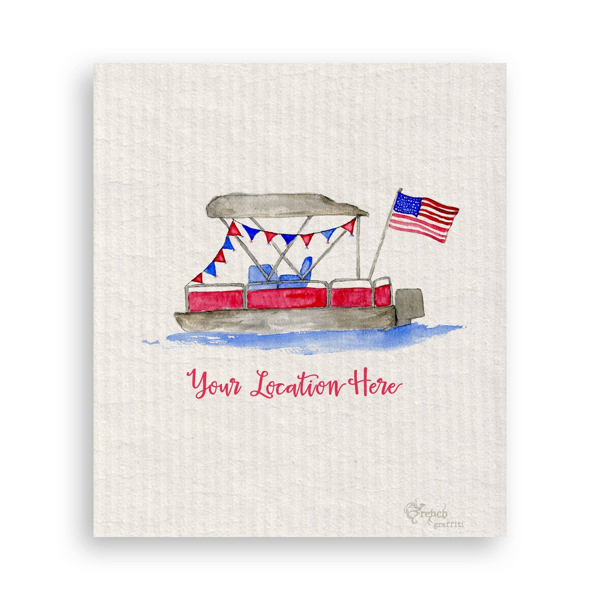 Pontoon Boat with Location: Dishtowel / -