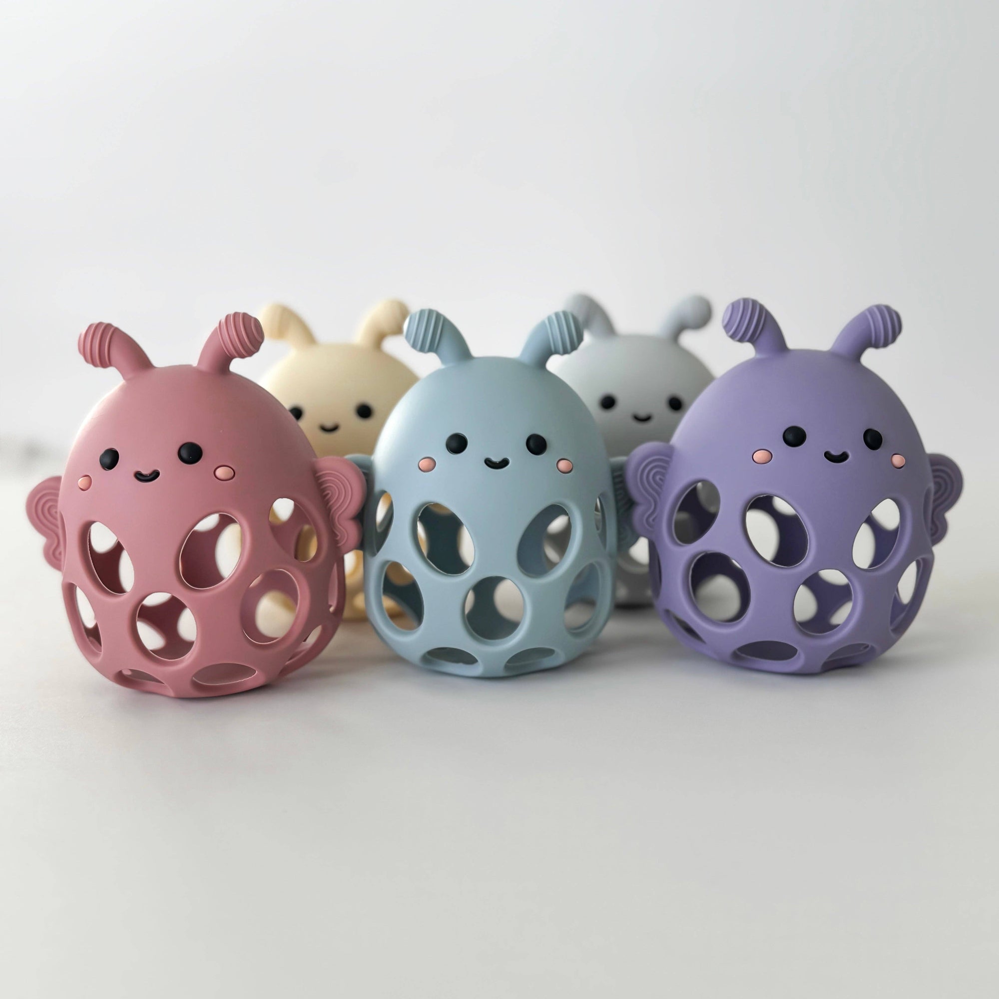 Garden Party Collection - Honey Bee Teether: Powder Blue
