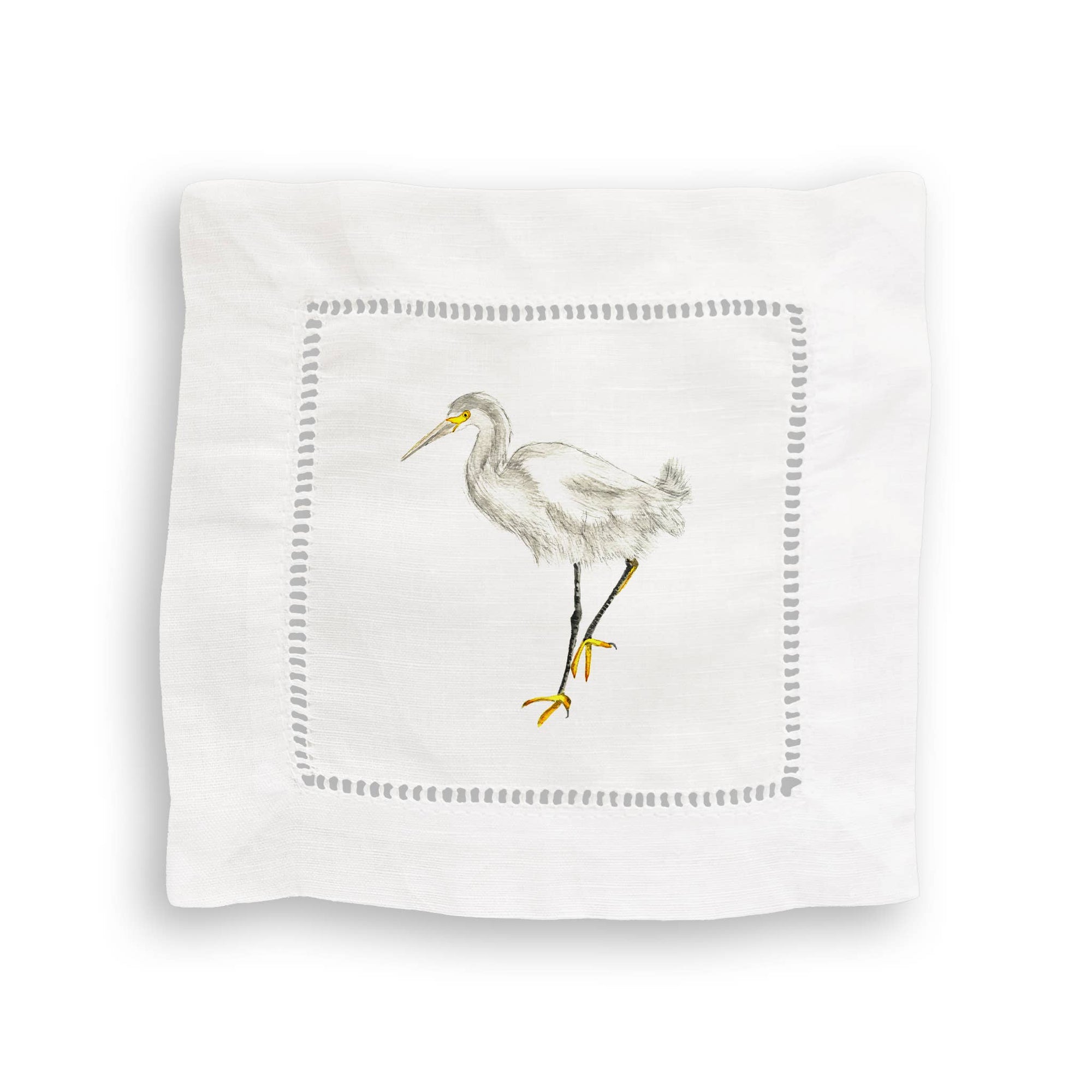 Sea Birds Mixed Linen Cocktail Napkin Set