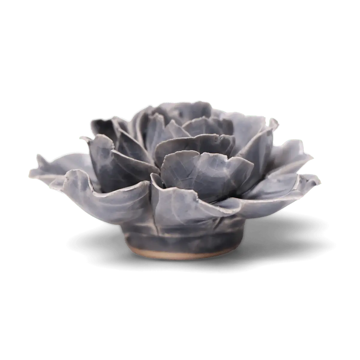 Ceramic Flower Tabletop Or Wall Art Rose Grey Gift Boxes