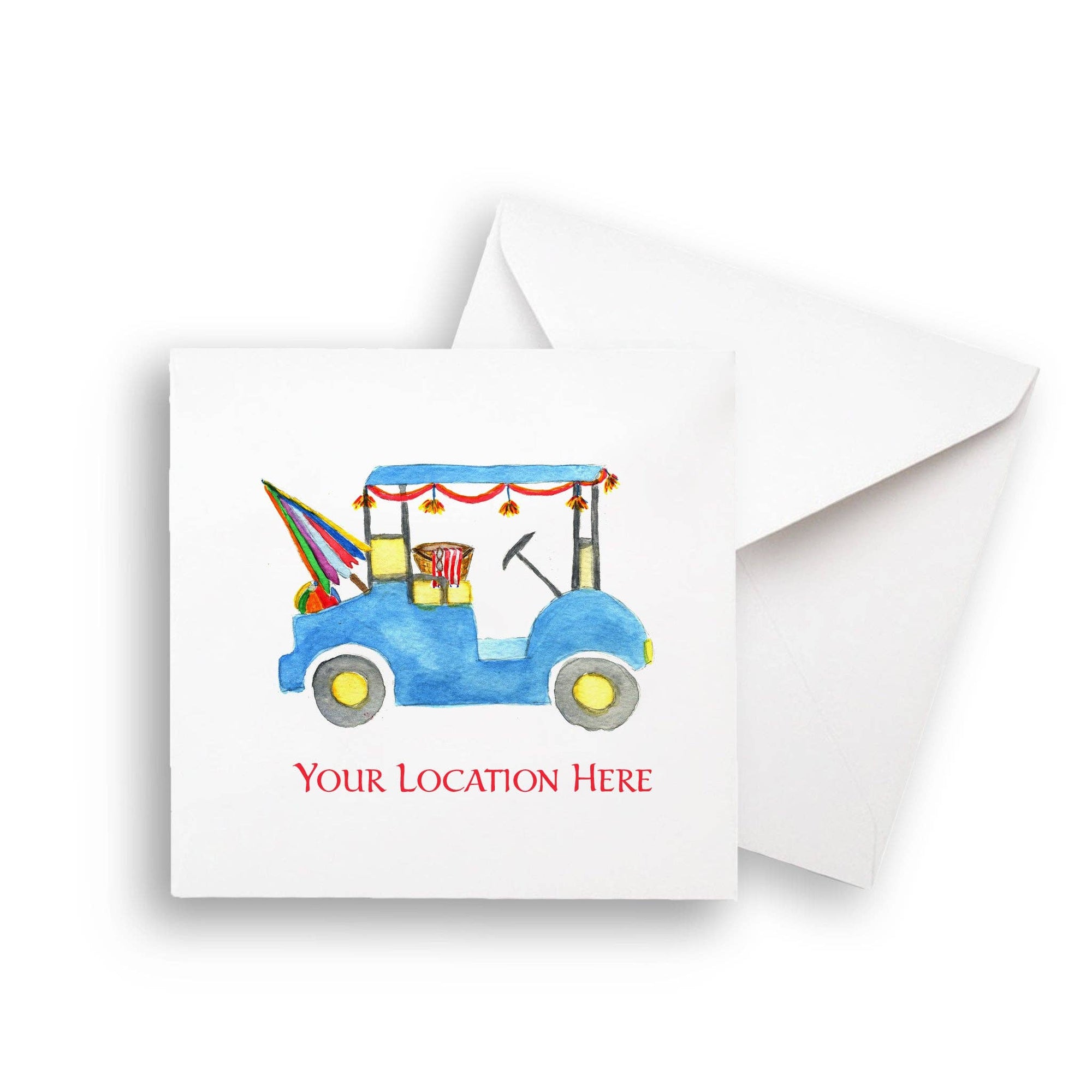 Beach Golf Cart with Location: Dishtowel / -