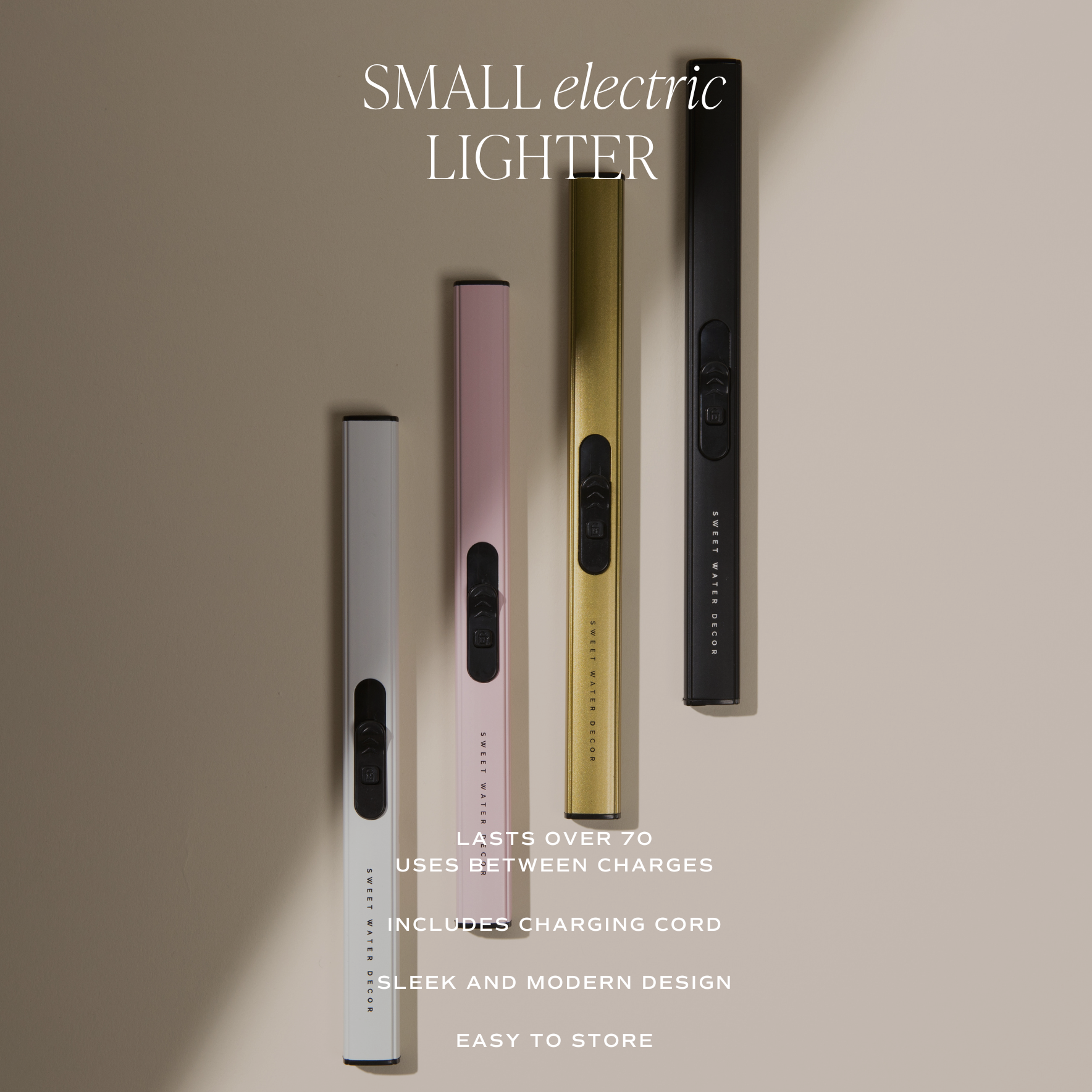 White Rechargeable Electric Lighter - Home Decor &amp; Gifts