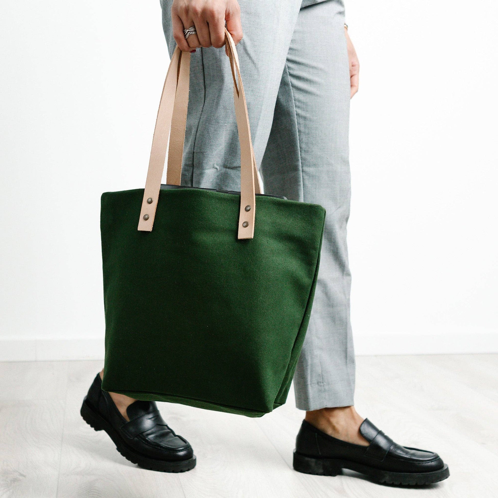 Cape Canvas and Leather Lines Handbag: Sierra
