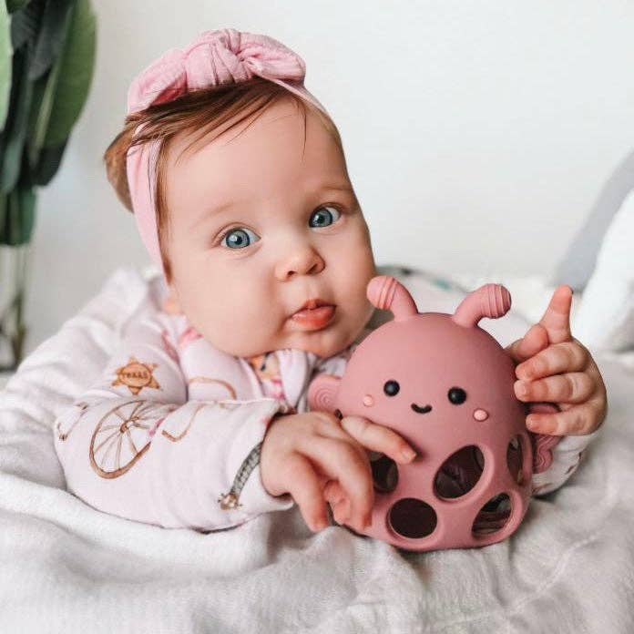Garden Party Collection - Honey Bee Teether: Berry Bliss