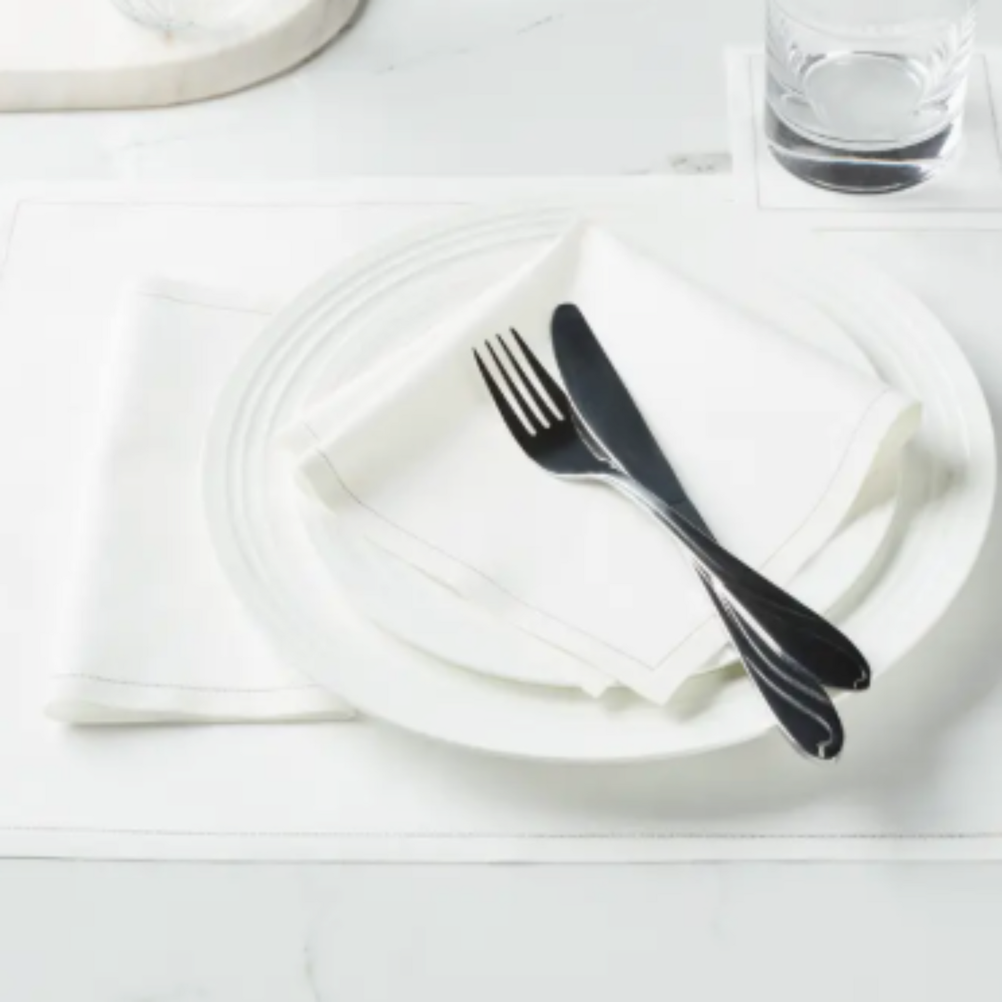 Cream Cotton Cocktail Napkins 50 Units