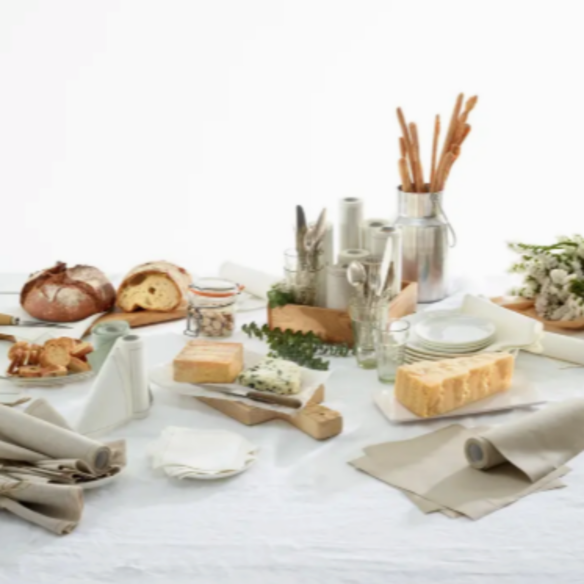 Cream Linen Cocktail Napkins 50 Units