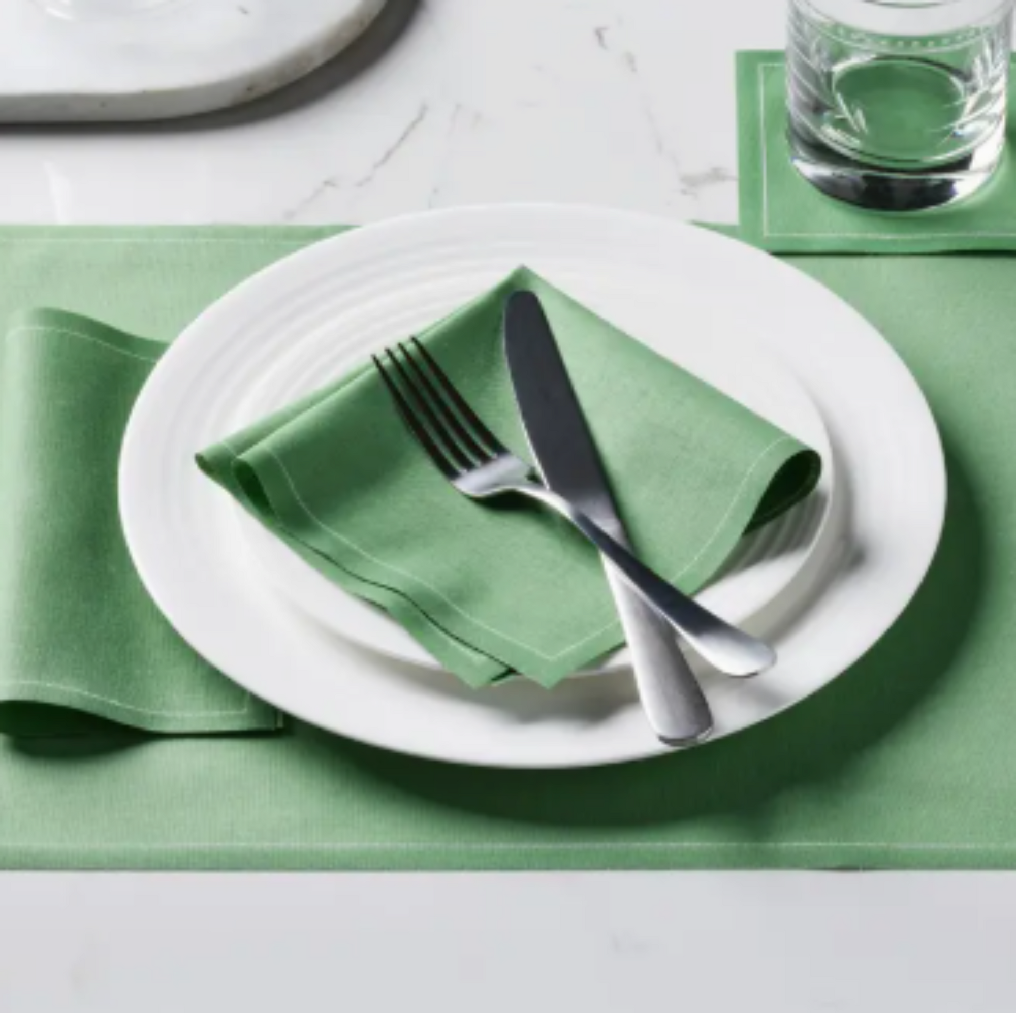 Eucalyptus Cotton Cocktail Napkins 50 Units