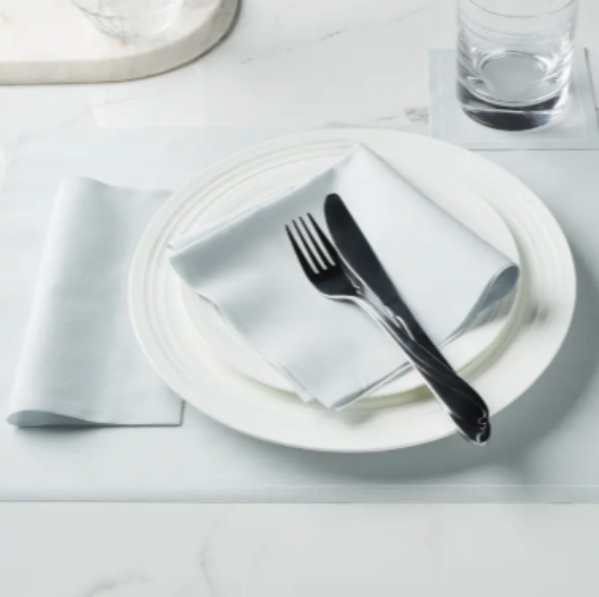 Pearl Grey Cotton Cocktail Napkins 50 Units