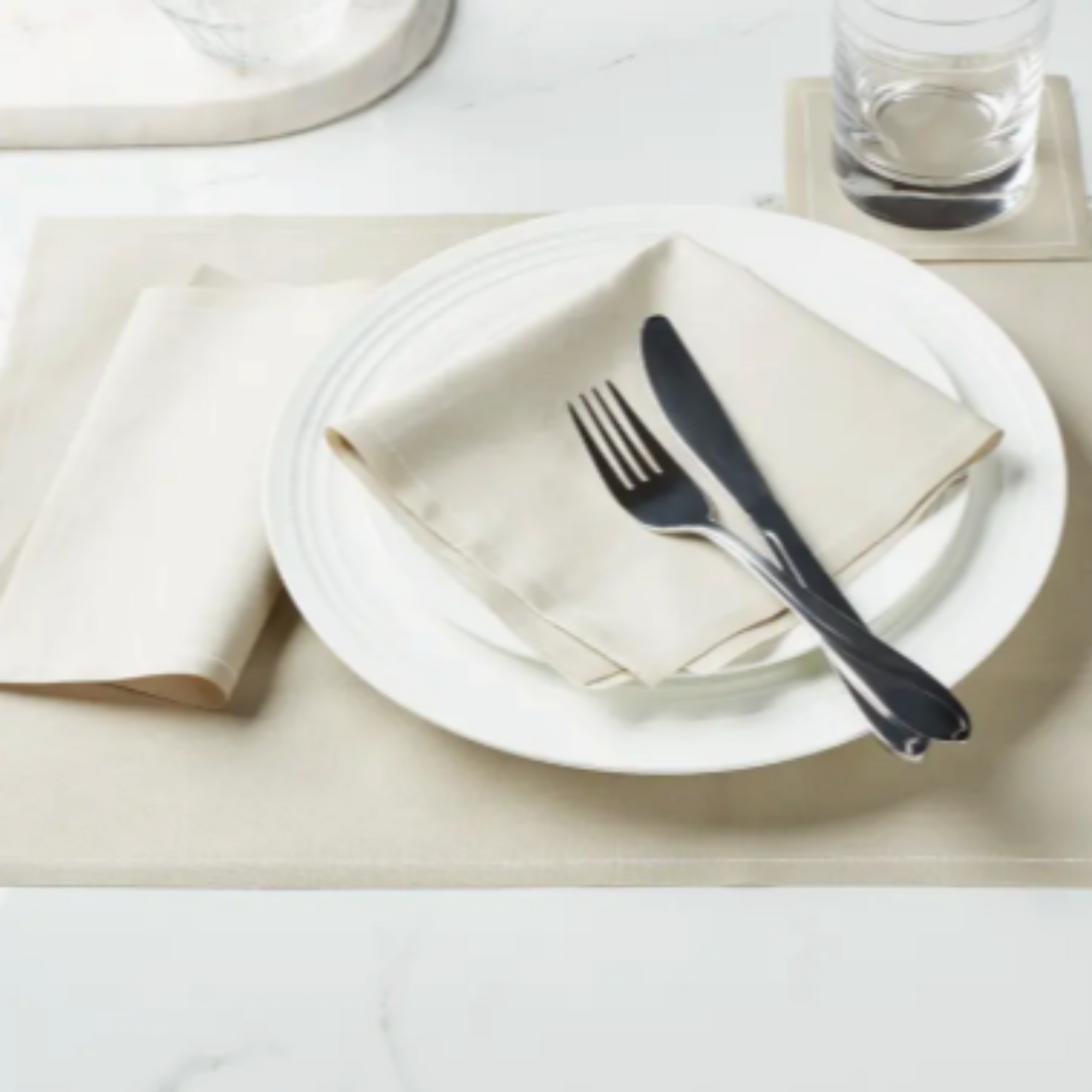 Sand Cotton Cocktail Napkins 50 Units
